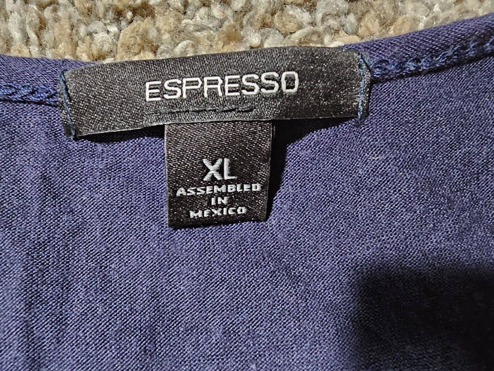 Designer Espresso Women's Top Size XL Orange Blue Striped Size XL / US 12-14 / IT 48-50 - 3 Thumbnail