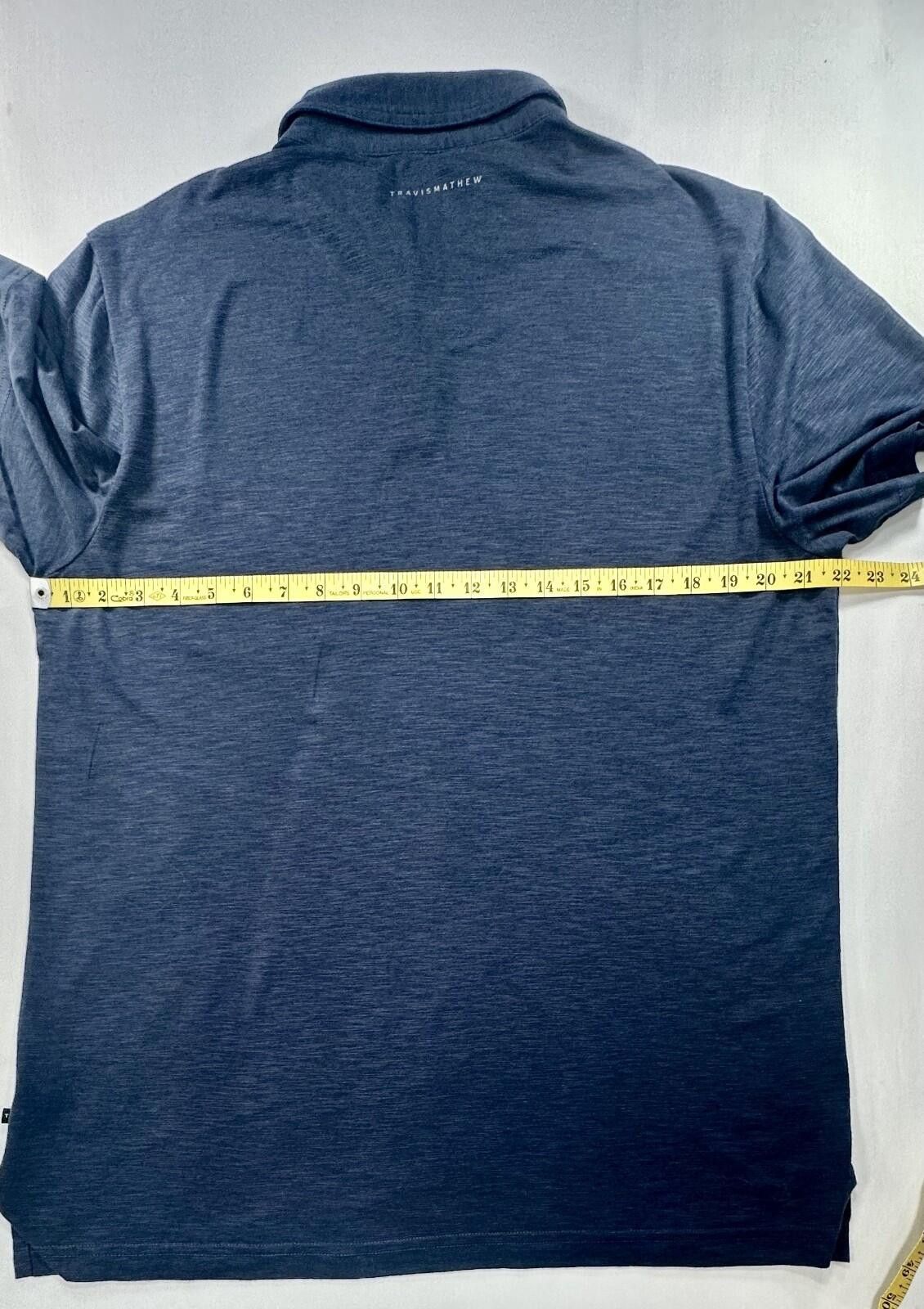 TravisMathew Travis Mathew 1/4 Button Pocketed Polo Shirt Blue Mens L Size US L / EU 52-54 / 3 - 4 Thumbnail