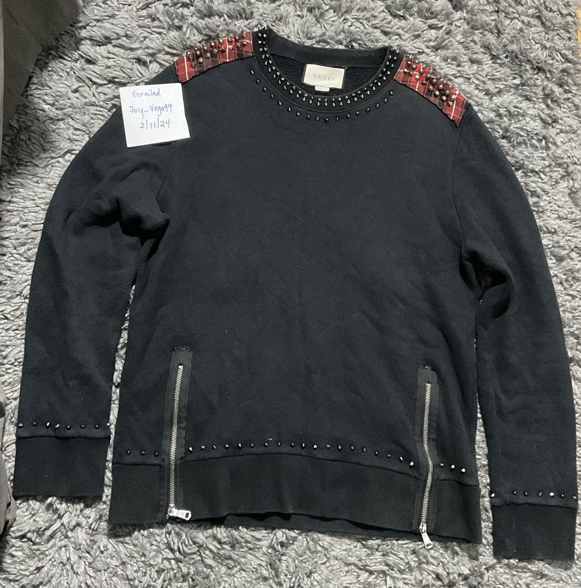 image of Xl Black Studded Gucci Sweater, Men's