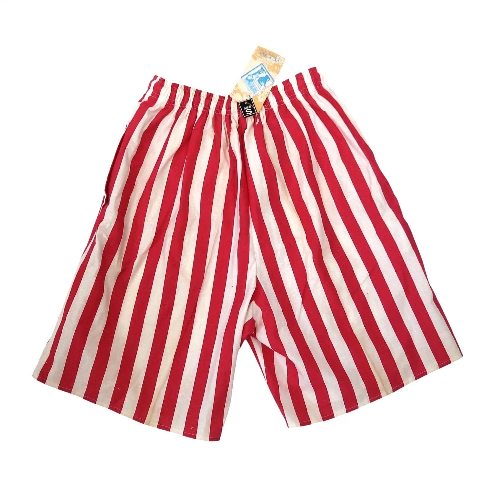 Vintage VINTAGE Victoria Harbor Red and White Striped Bermuda Shorts S Womens High Rise Cotton 7 In Inseam 80s Size 28" / US 6 / IT 42 - 3 Thumbnail