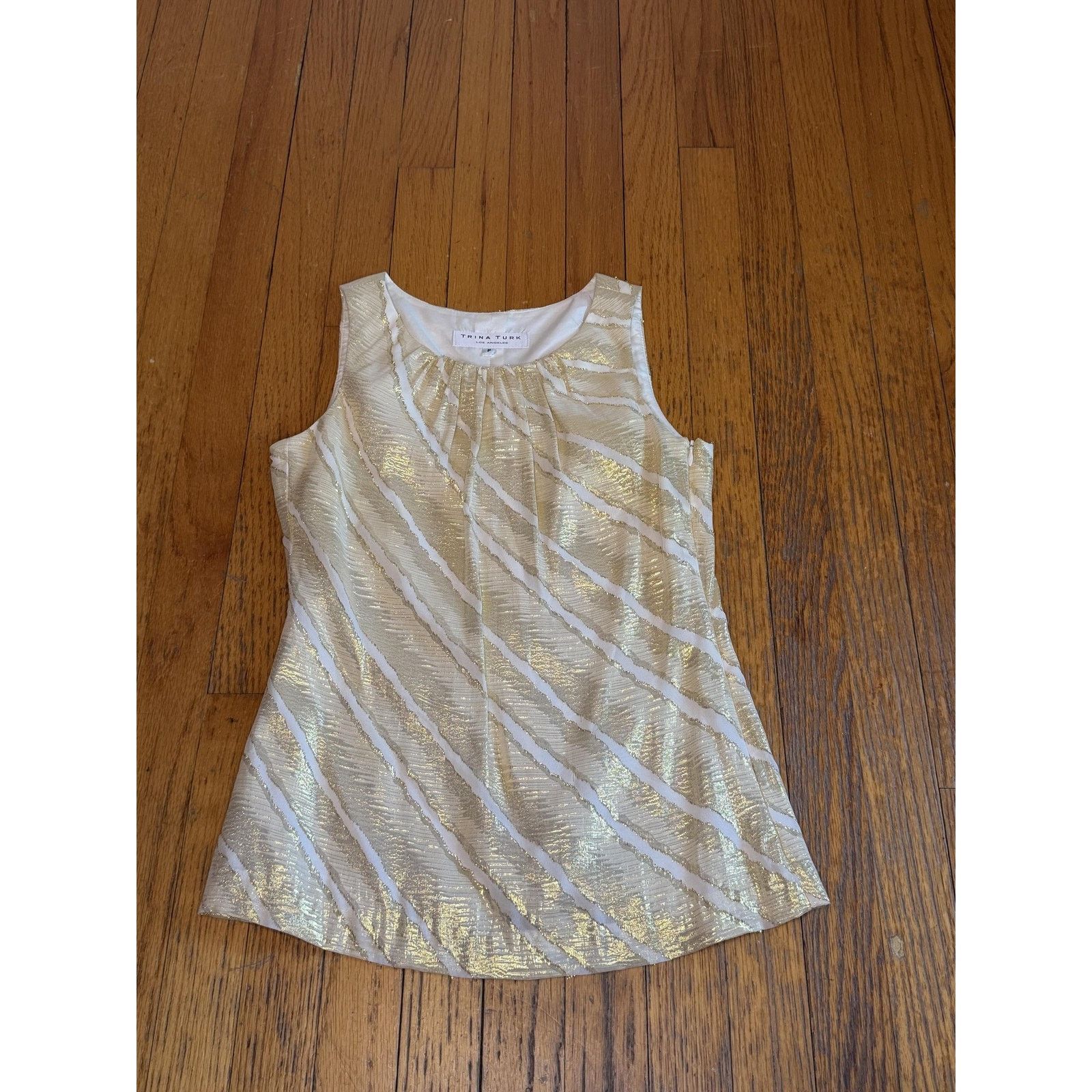Trina Turk Trina Turk WOMENS Lined Metallic PartyTank Top Size XS / US 0-2 / IT 36-38 - 1 Thumbnail