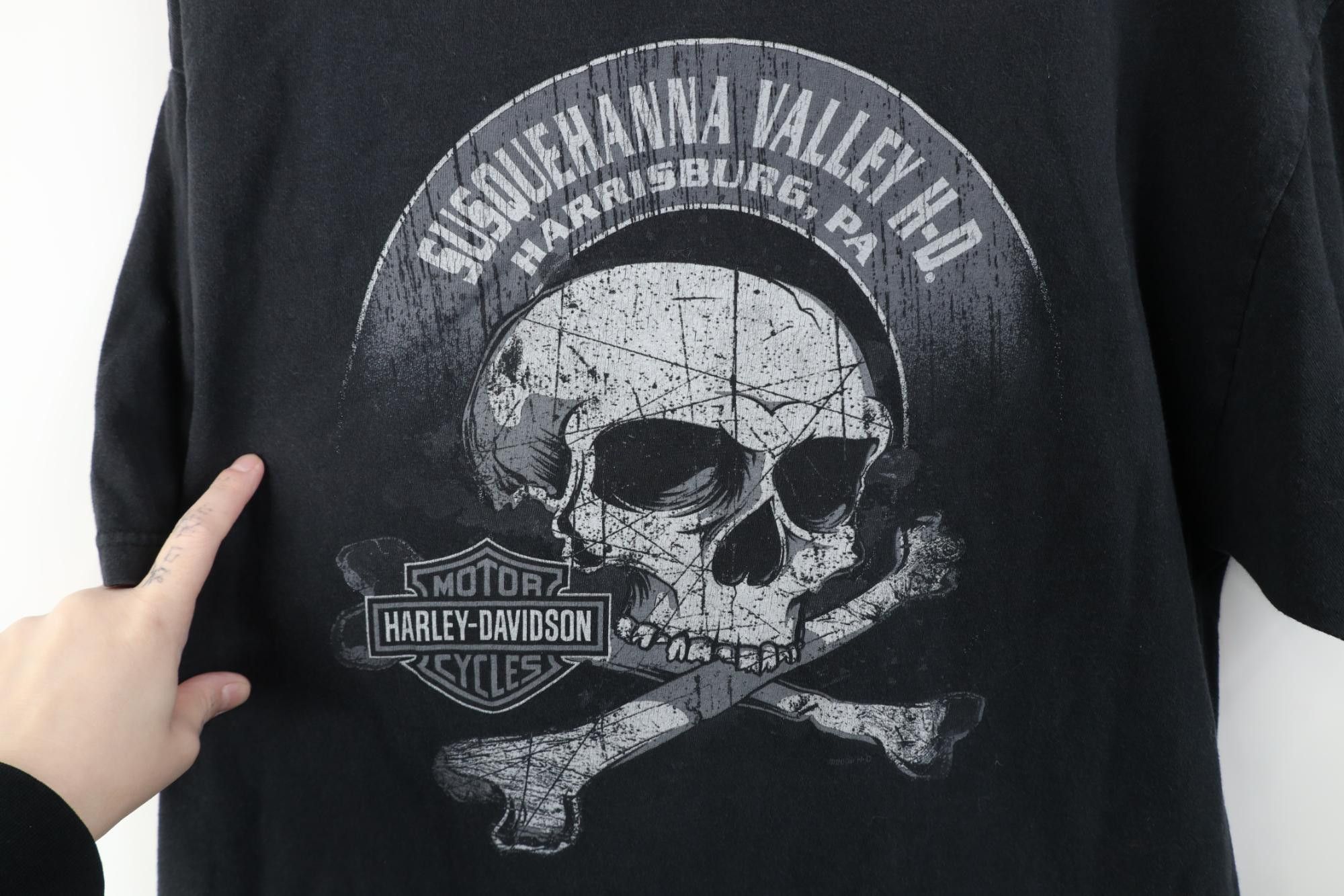 Harley Davidson Vintage Y2K Harley Davidson Dog Tags T-Shirt Black USA Size US L / EU 52-54 / 3 - 11 Thumbnail