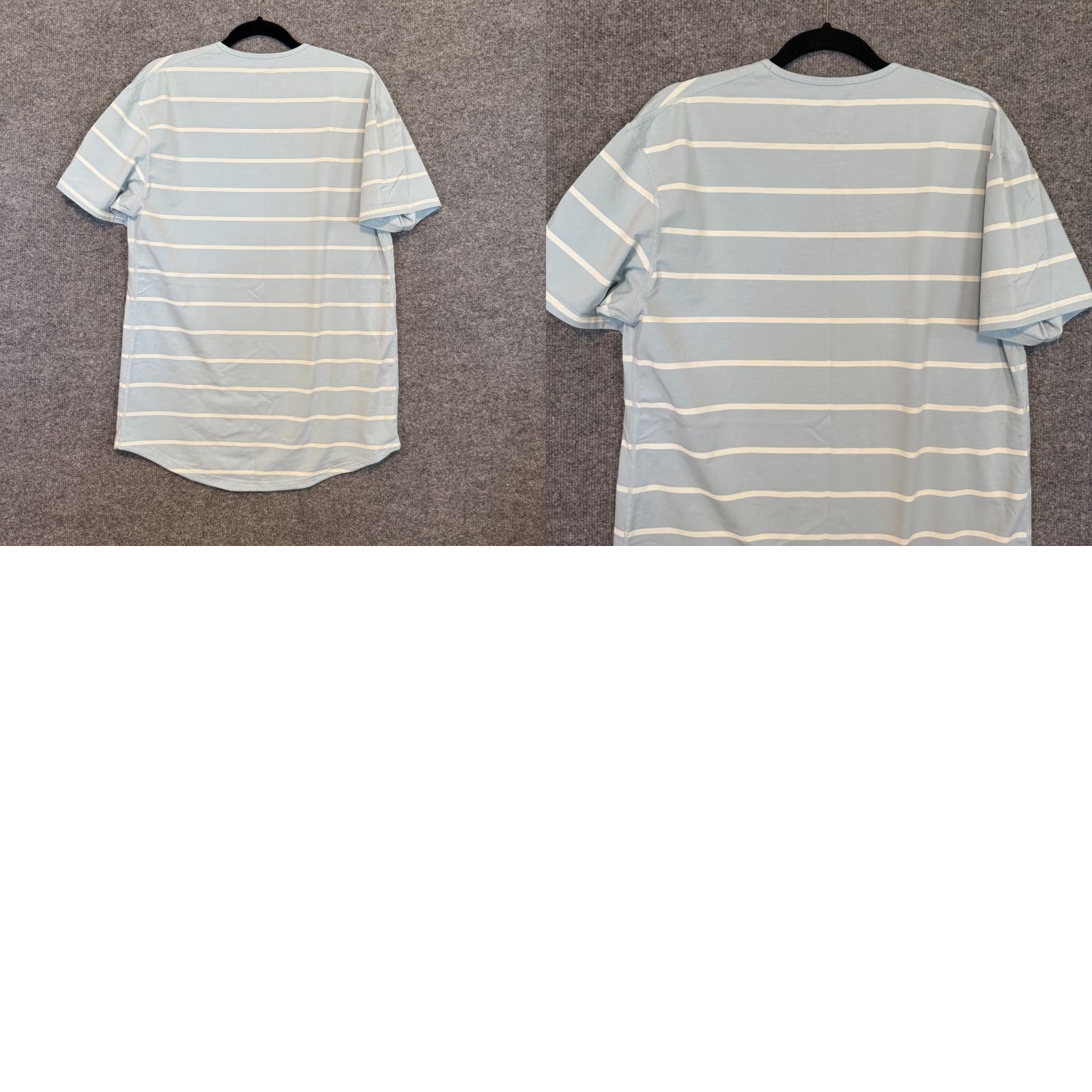 Vintage Bylt Shirt Mens Large Blue Striped Drop Cut Lux Stretch Athleisure Gym Size US L / EU 52-54 / 3 - 8 Thumbnail