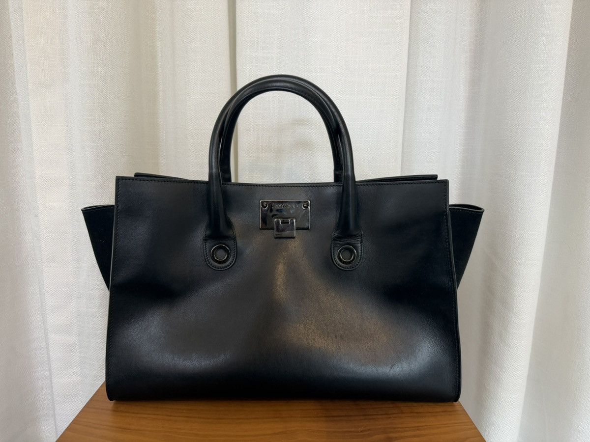 Jimmy Choo FW 2014 Iconic Jimmy Choo Black Leather Riley Handle Bag Size ONE SIZE - 1 Thumbnail
