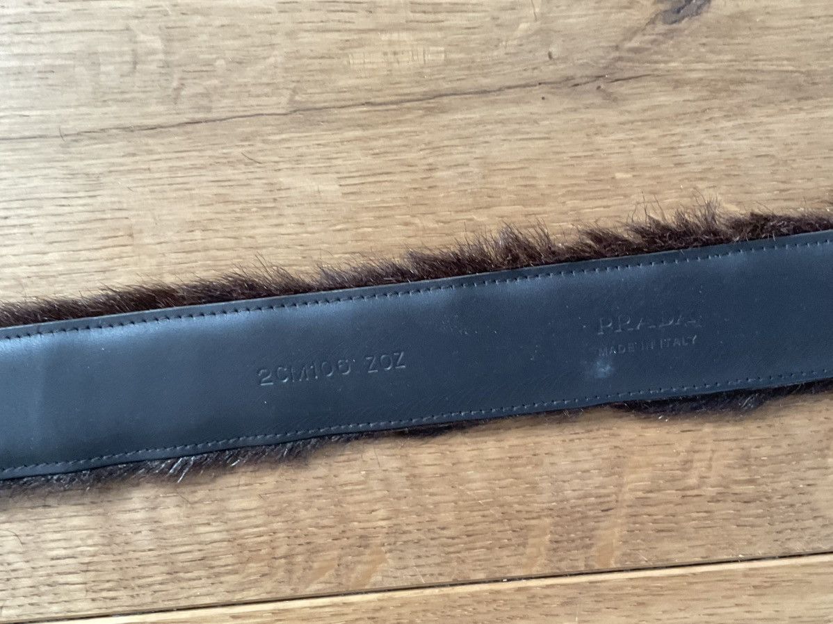 Prada Prada FW17 Ponyhair Belt Brown Size 34 - 4 Thumbnail