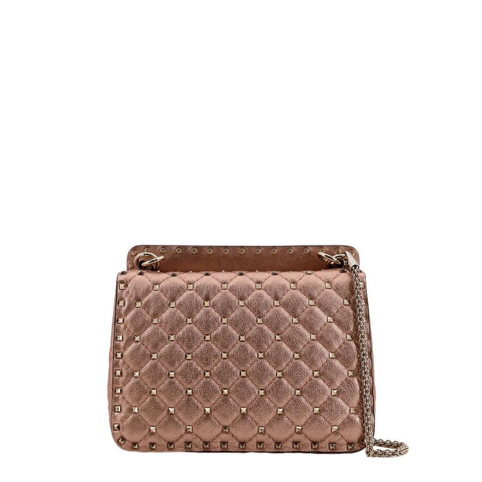 AMI VALENTINO GARAVANI Rockstud Spike Medium Pink Laminated Leat Size ONE SIZE - 2 Thumbnail