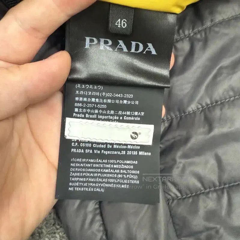 Prada Prada Men's Gray Quilted Down Jacket. Size US M / EU 48-50 / 2 - 4 Thumbnail