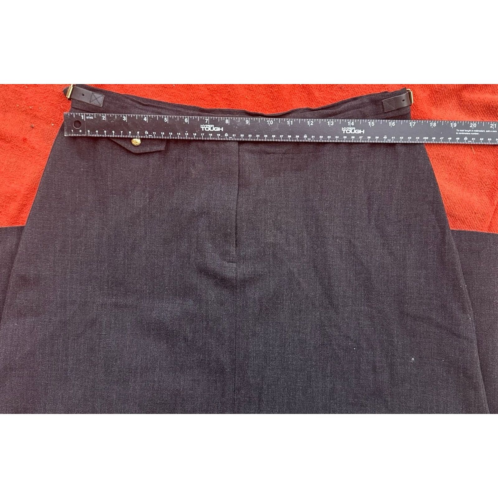 Ralph Lauren Ralph Lauren Skirt Wool Blend Pencil Knee Length Black Womens 12 Stretch Size 34" / US 12 / IT 48 - 4 Thumbnail