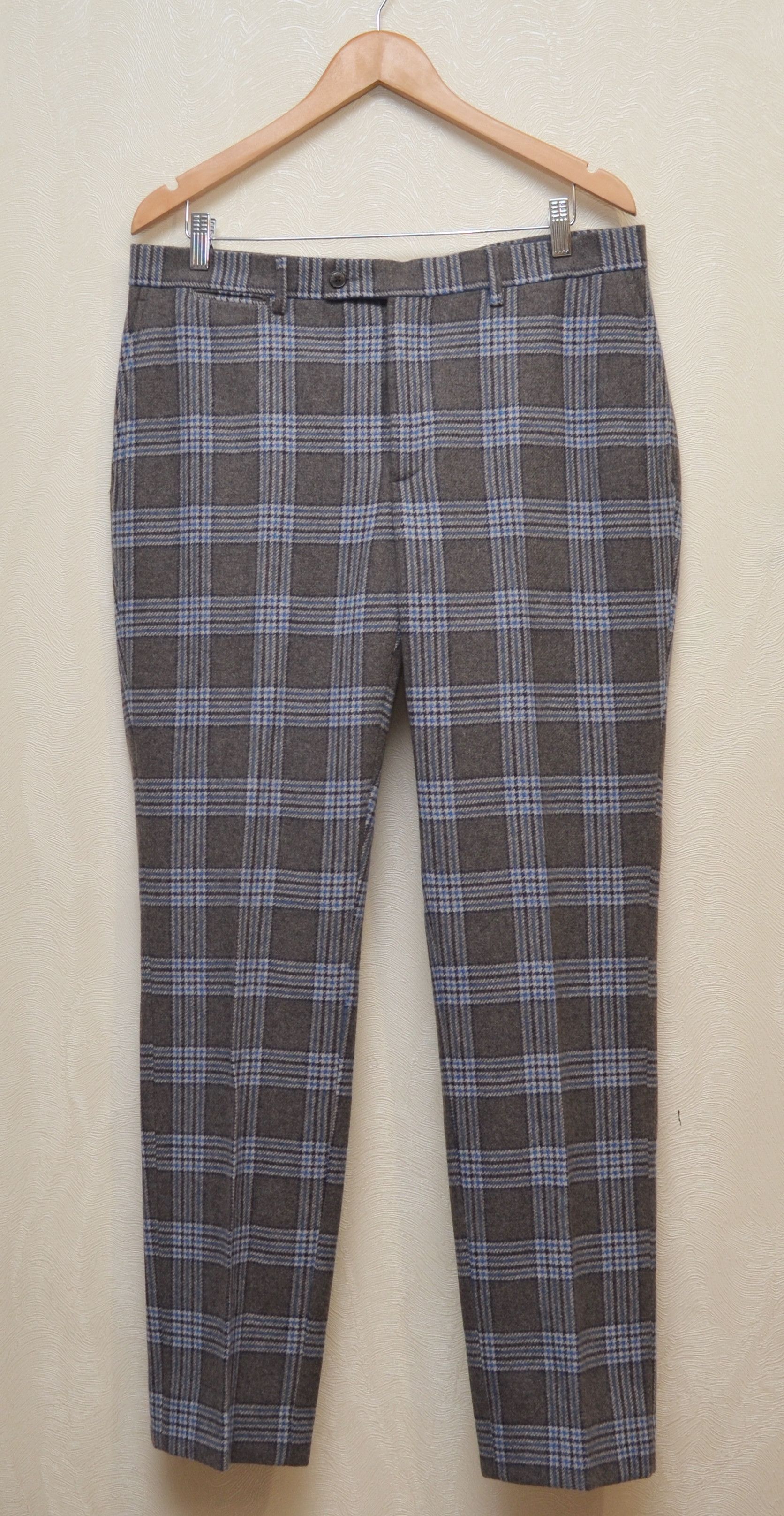Designer × Hackett HACKETT KENSINGTON Slim Winter Check Trousers Pants Wool Size US 36 / EU 52 - 3 Thumbnail
