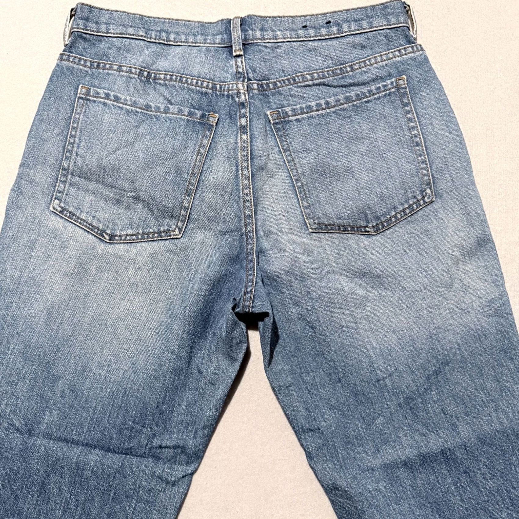 Banana Republic VINTAGE Banana Republic Jeans Women's Blue Denim Frayed Distressed Straight - 27 Size 27" / US 4 / IT 40 - 4 Thumbnail