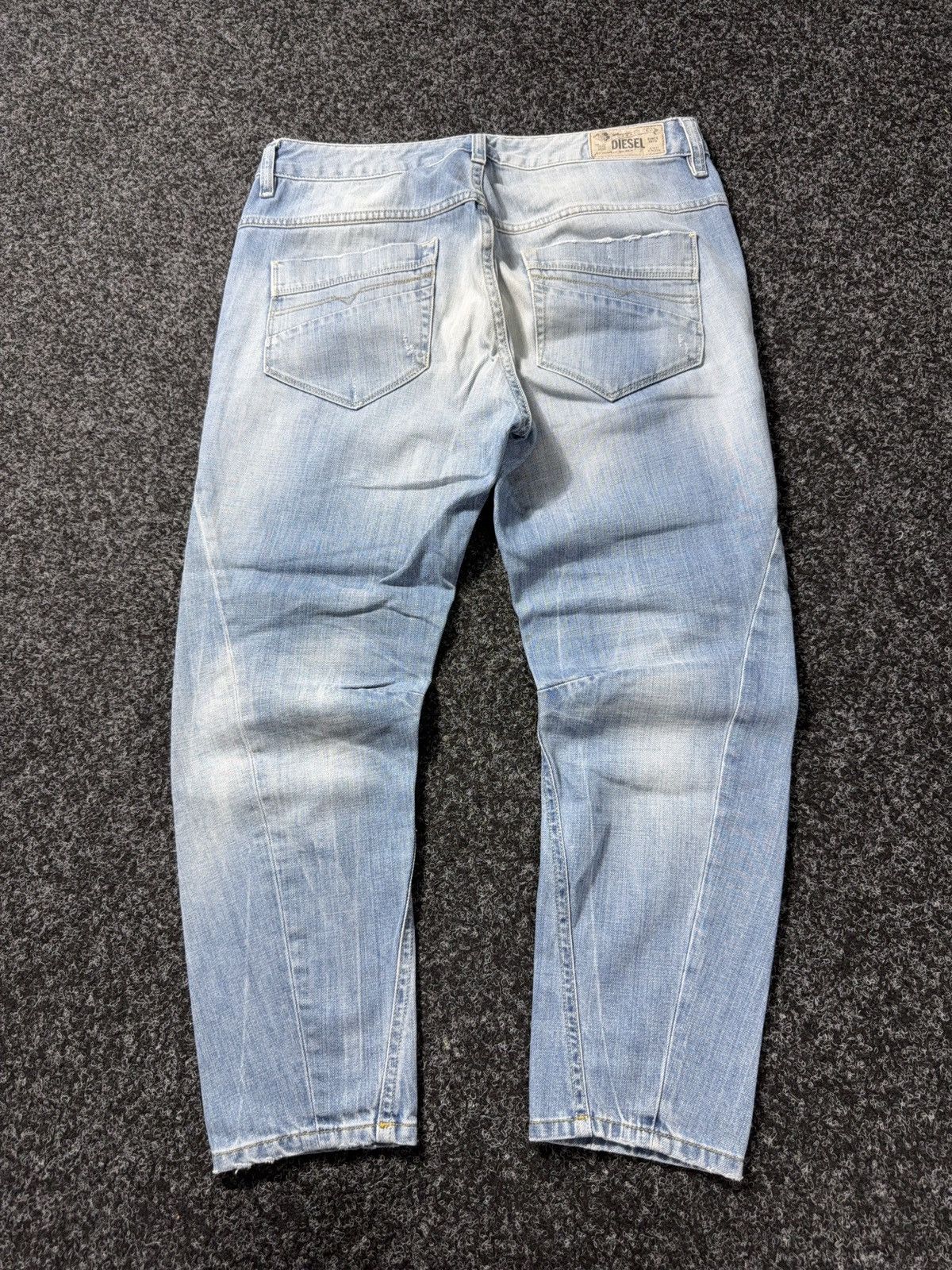 Diesel Luxury 00s Diesel Fayza Relaxed Tapered Rock Punk Jeans Y2K Size 29" - 10 Thumbnail