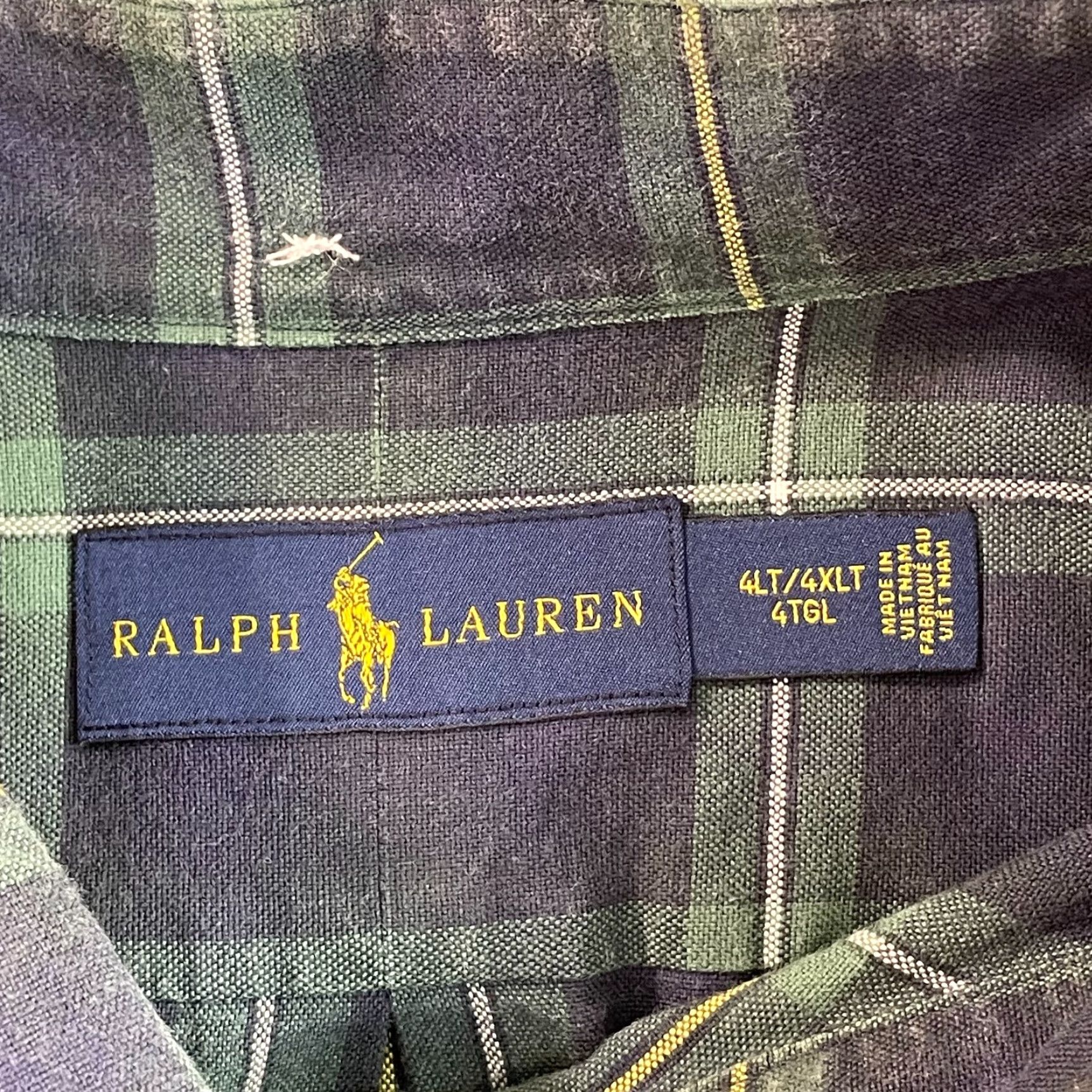 Polo Ralph Lauren Polo Ralph Lauren Shirt 4XLT Men Navy Tartan Plaid Long Sleeve Pony Preppy Size US XXL / EU 58 / 5 - 2 Thumbnail