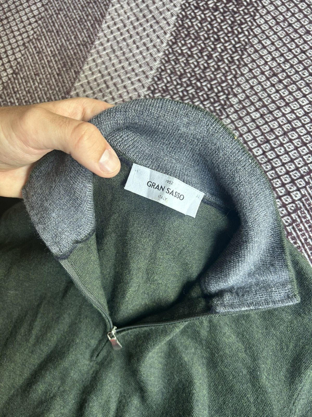 Gran Sasso Gran Sasso 1/4 Sweater Luxury Type 100% Wool Premium Size M Size US M / EU 48-50 / 2 - 6 Thumbnail