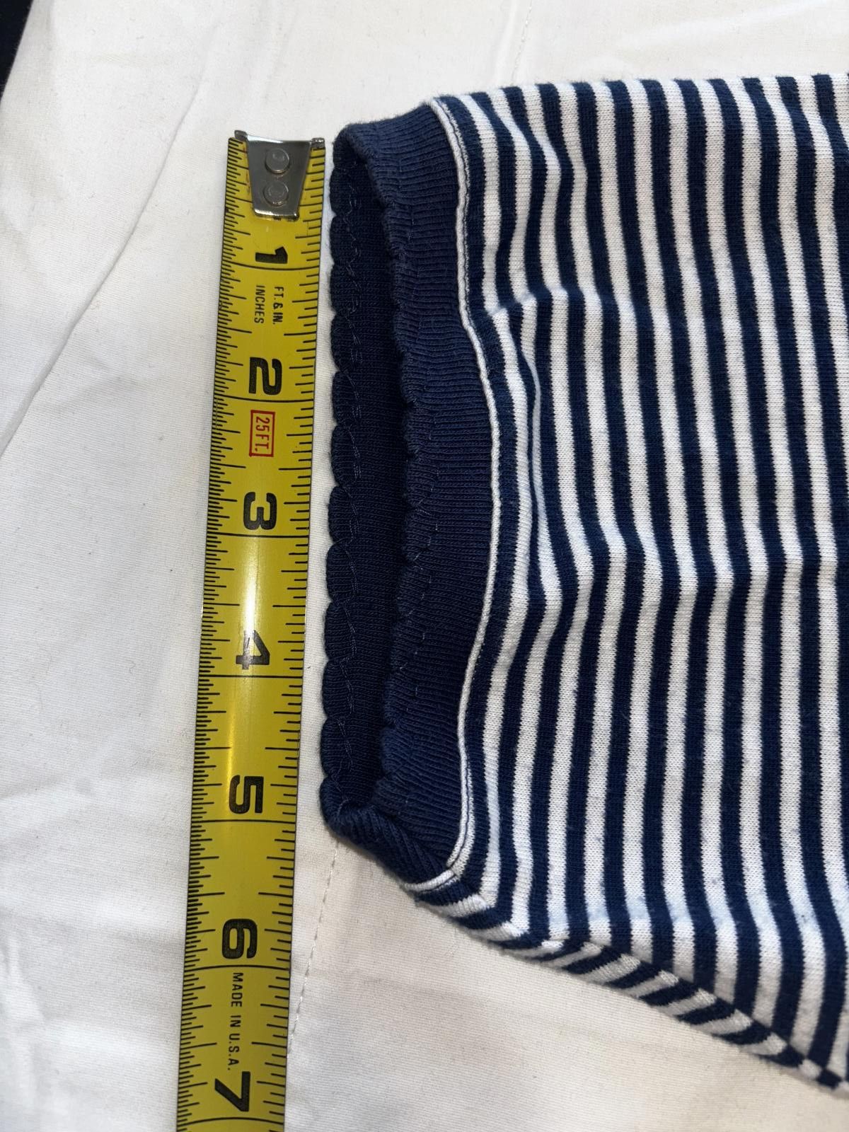 Designer Vintage Sweetbriar Petite Striped Tee - Navy and White Size M / US 6-8 / IT 42-44 - 4 Thumbnail