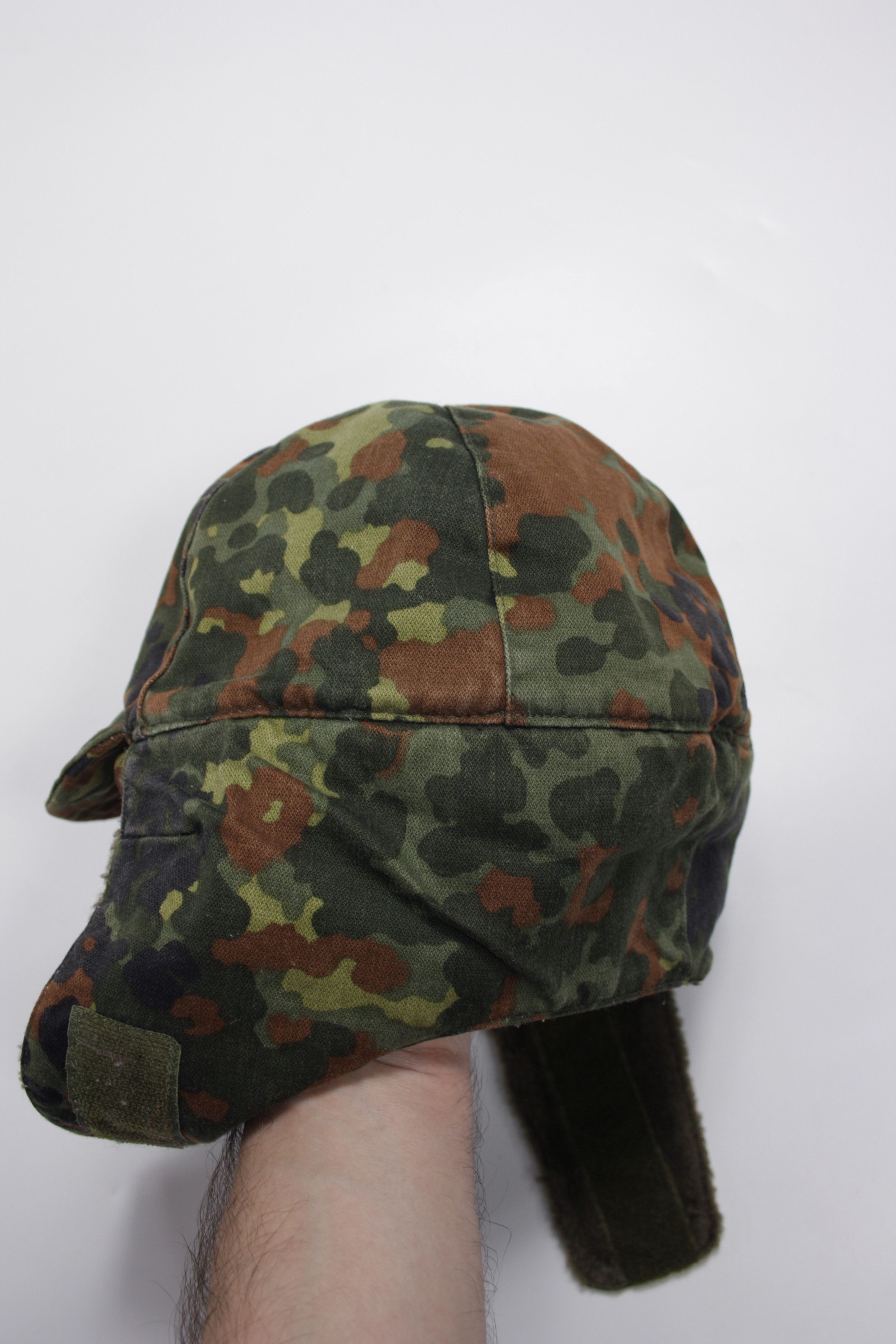 Vintage Schmidt & Harlieb German Army 90s Vintage Bomber Earflap Hat Size 36 - 4 Thumbnail