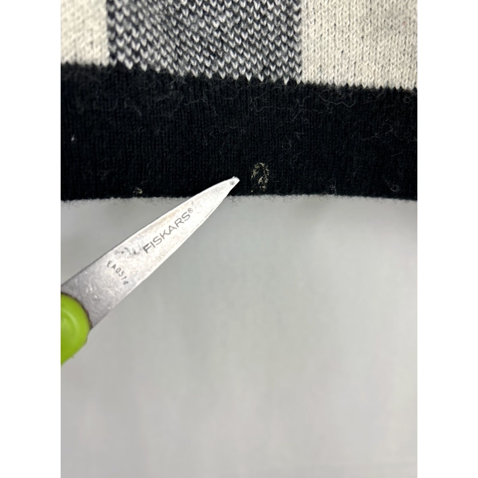 J. Jill J Jill Womens Medium Black White Plaid Pullover Sweater Casual Cotton Wool Nylon Knit M Black Women's Sweater 90s? Size M / US 6-8 / IT 42-44 - 7 Thumbnail