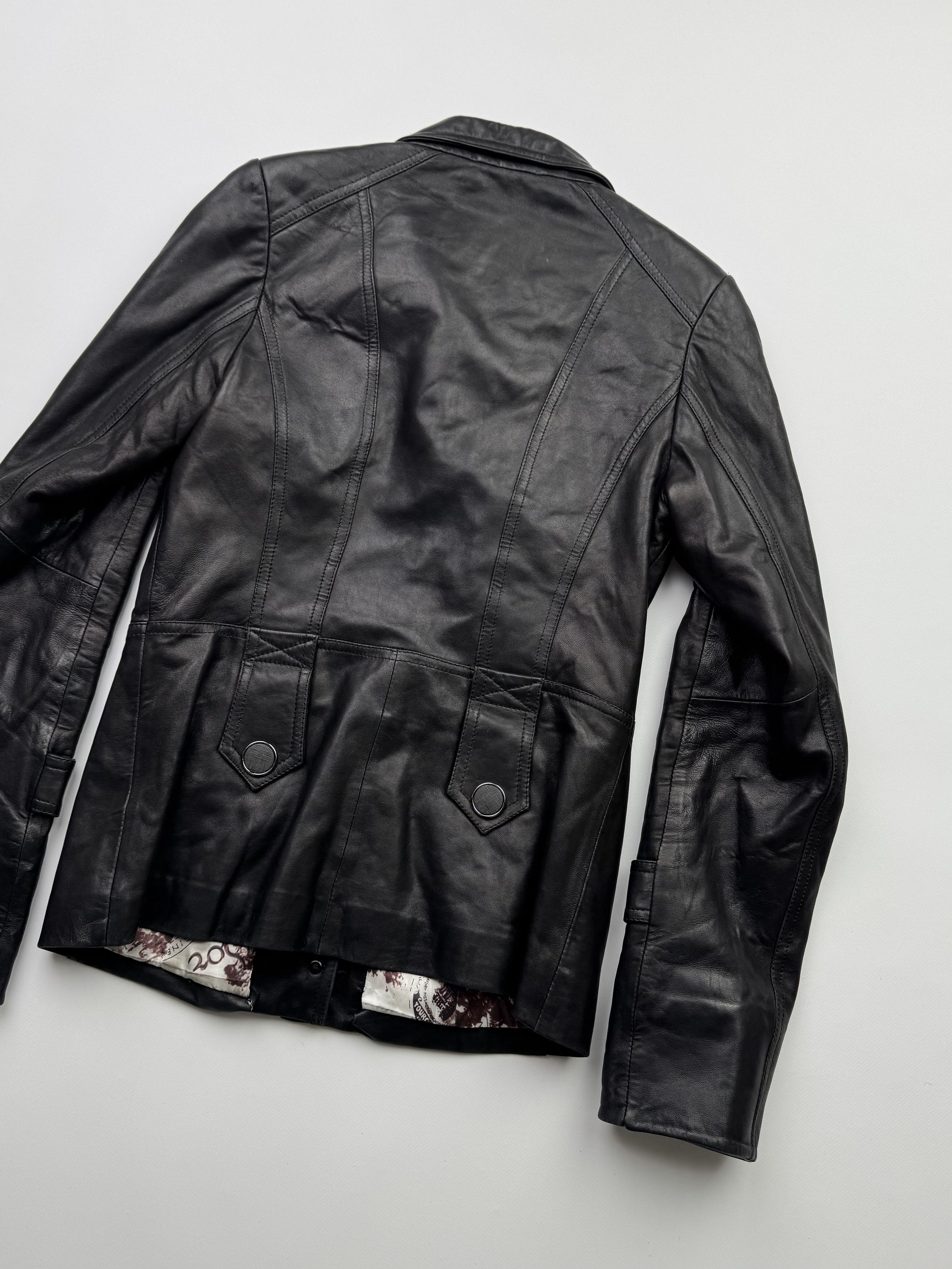 Vintage Vintage Leather Jacket With Straps B495(V51)E2 Size M / US 6-8 / IT 42-44 - 11 Thumbnail