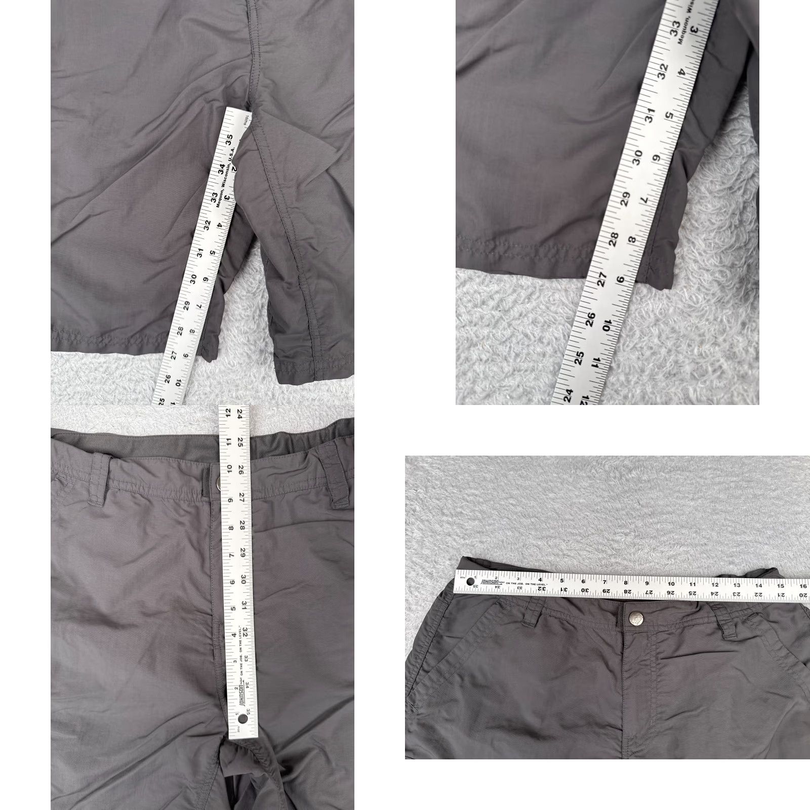 Vintage REI Shorts Women 12 Gray Cargo 100% Nylon Blend Hiking Camping Outdoor 32x9 Cargo Pocket Pockets Size 34" / US 12 / IT 48 - 8 Thumbnail