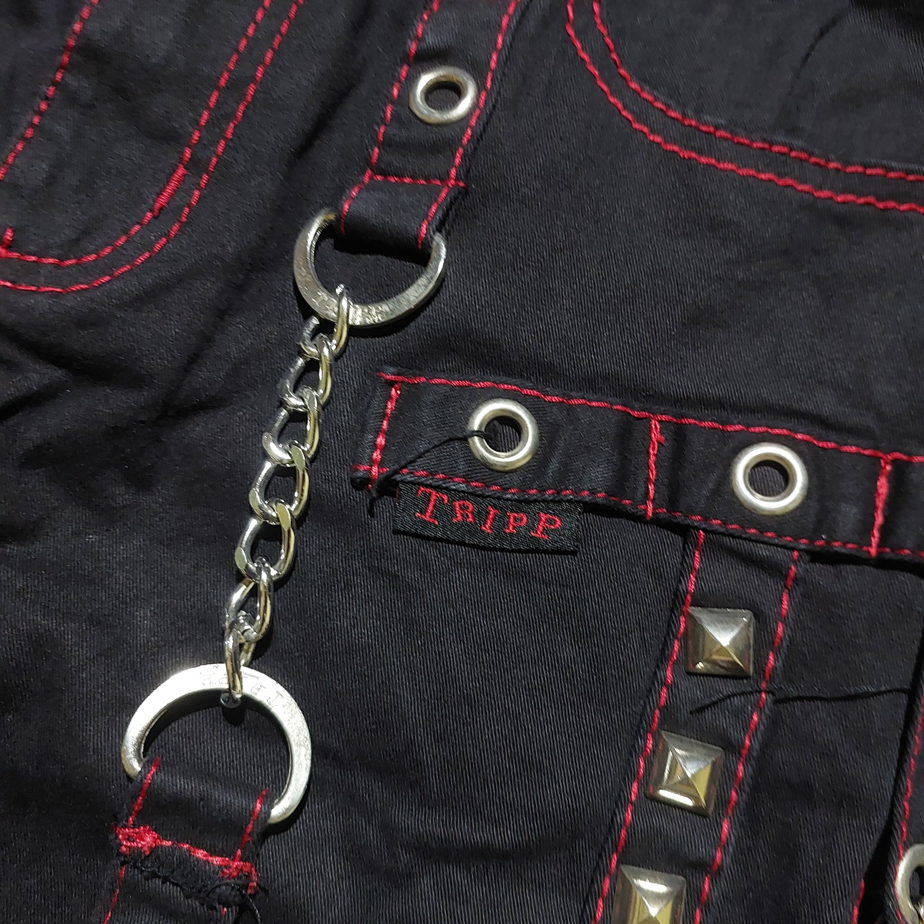 Tripp NYC Avant Garde Trip NYC X-Strap studded cargo Bondage Pants Size US 28 / EU 44 - 10 Thumbnail