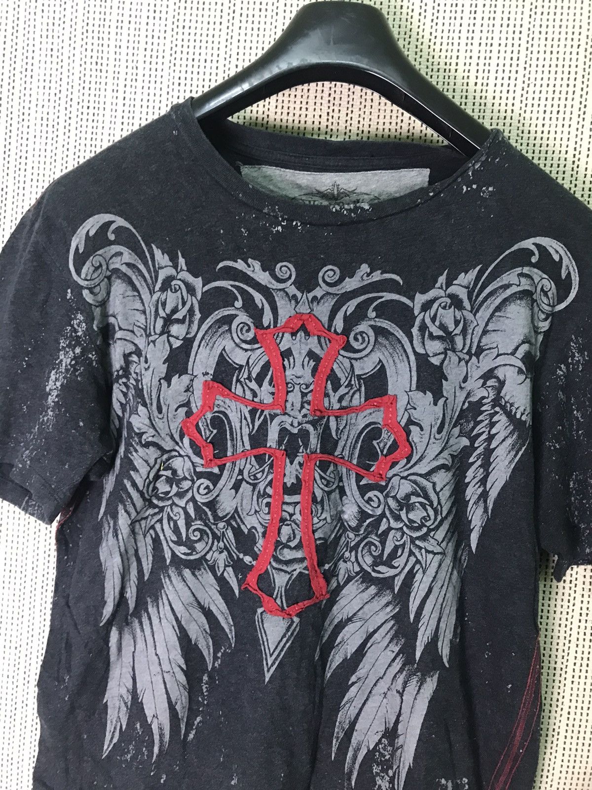 GOSTAR DE FUGA Affliction Men's Burgundy and White T-shirt Size US L / EU 52-54 / 3 - 2 Thumbnail