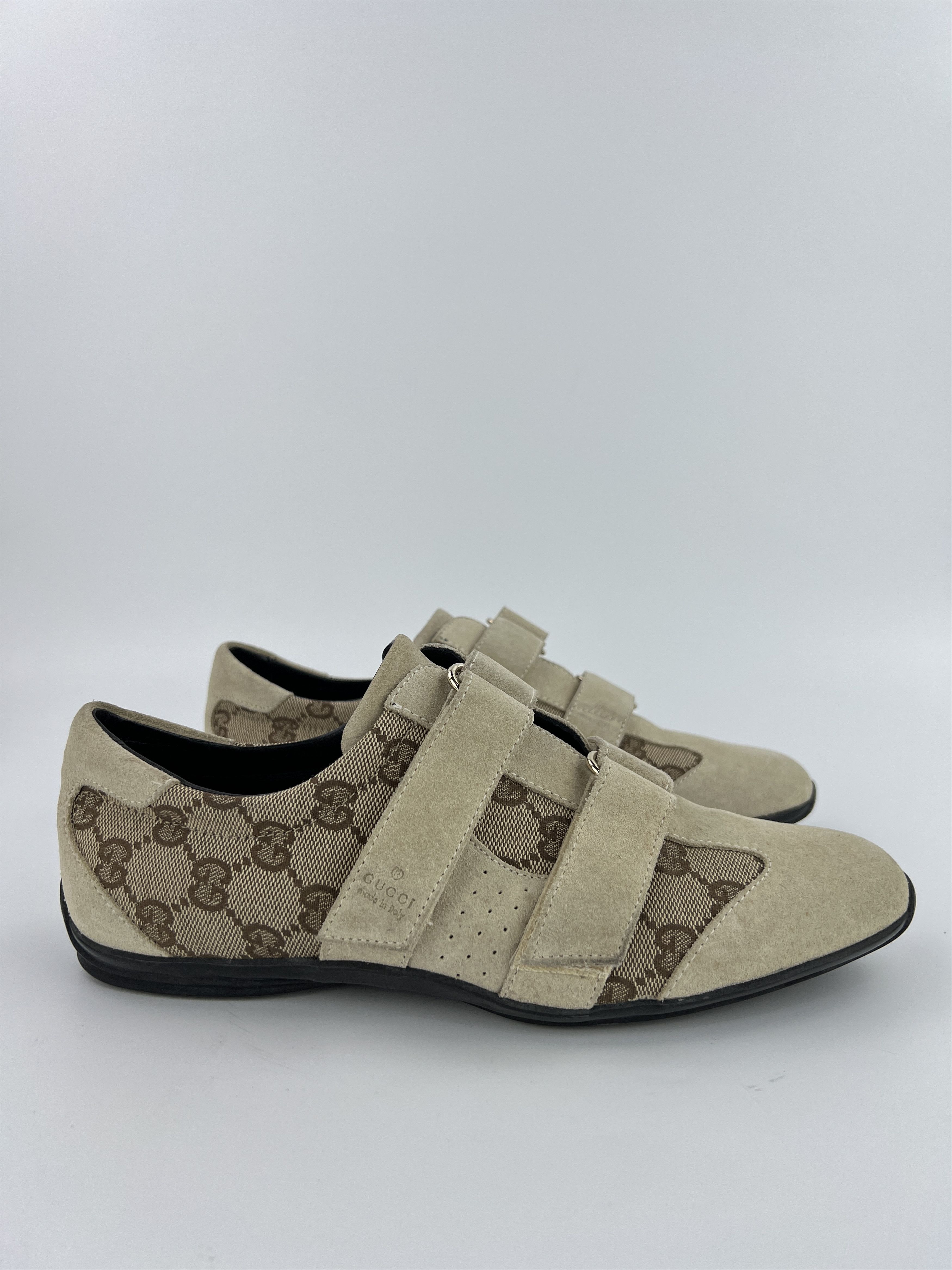 Gucci × Vintage Vintage Gucci GG Guccissima Suede Low Top Sneakers Size US 8.5 / IT 38.5 - 3 Thumbnail