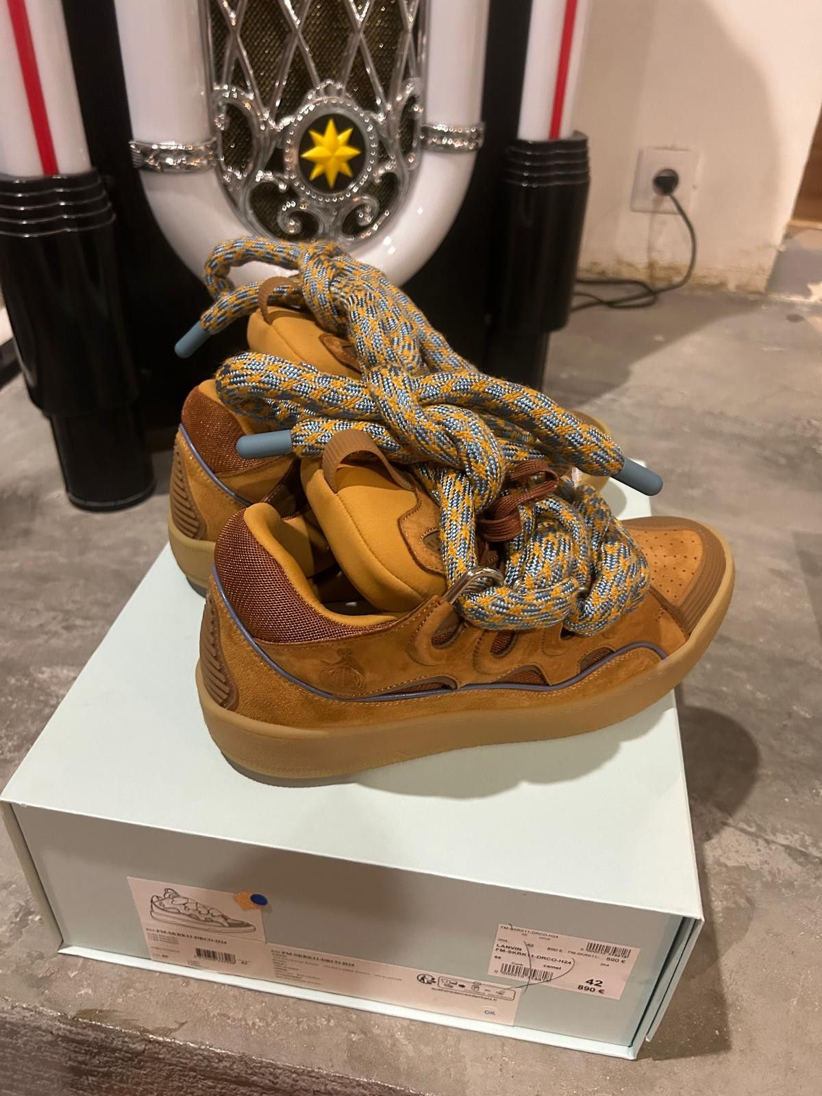 Lanvin Lanvin Curb Sneakers Camel snake Size US 9 / EU 42 - 1 Thumbnail