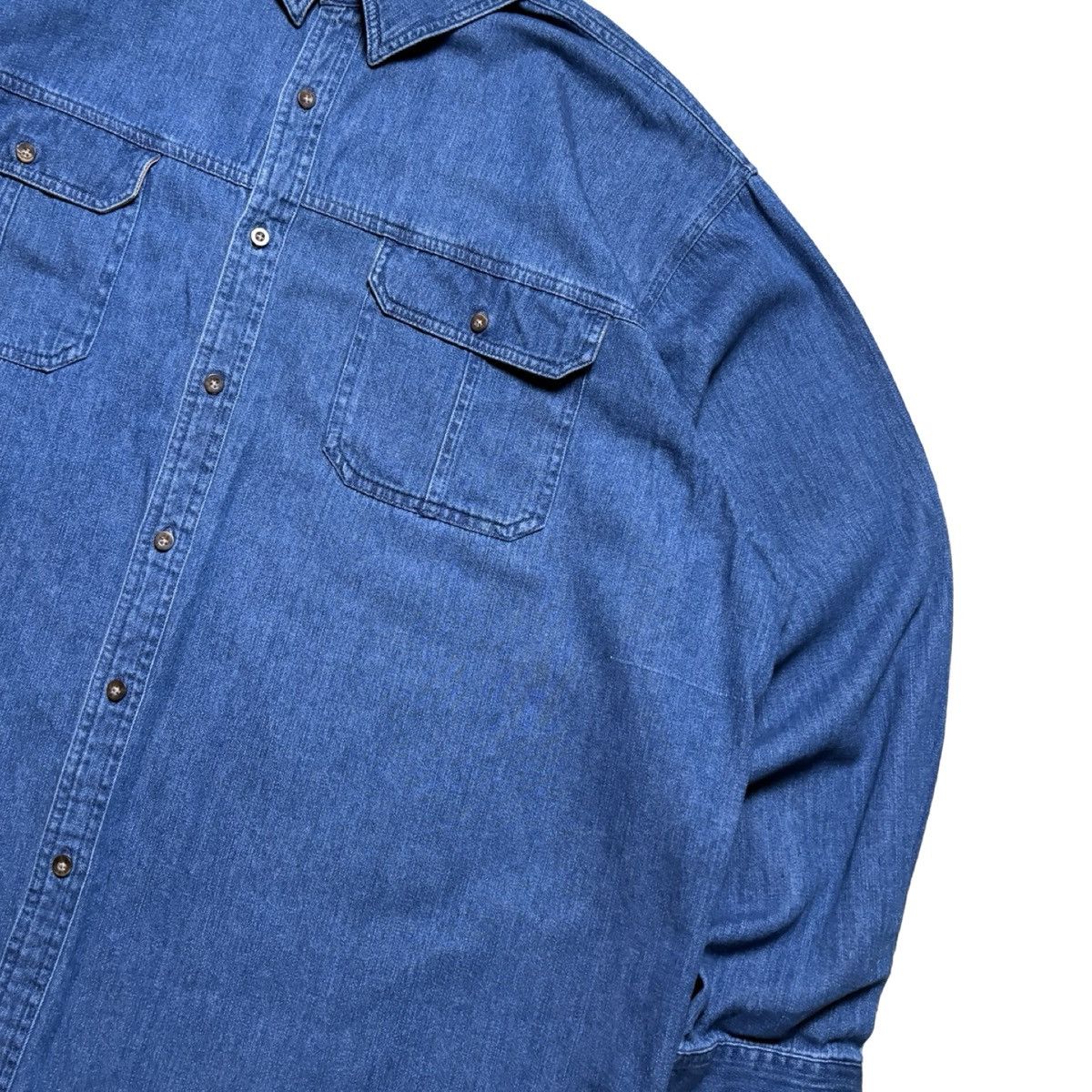 Faded Glory Vintage Faded Glory Authentics Denim Button Up Shirt 3XL Size US XXL / EU 58 / 5 - 2 Thumbnail