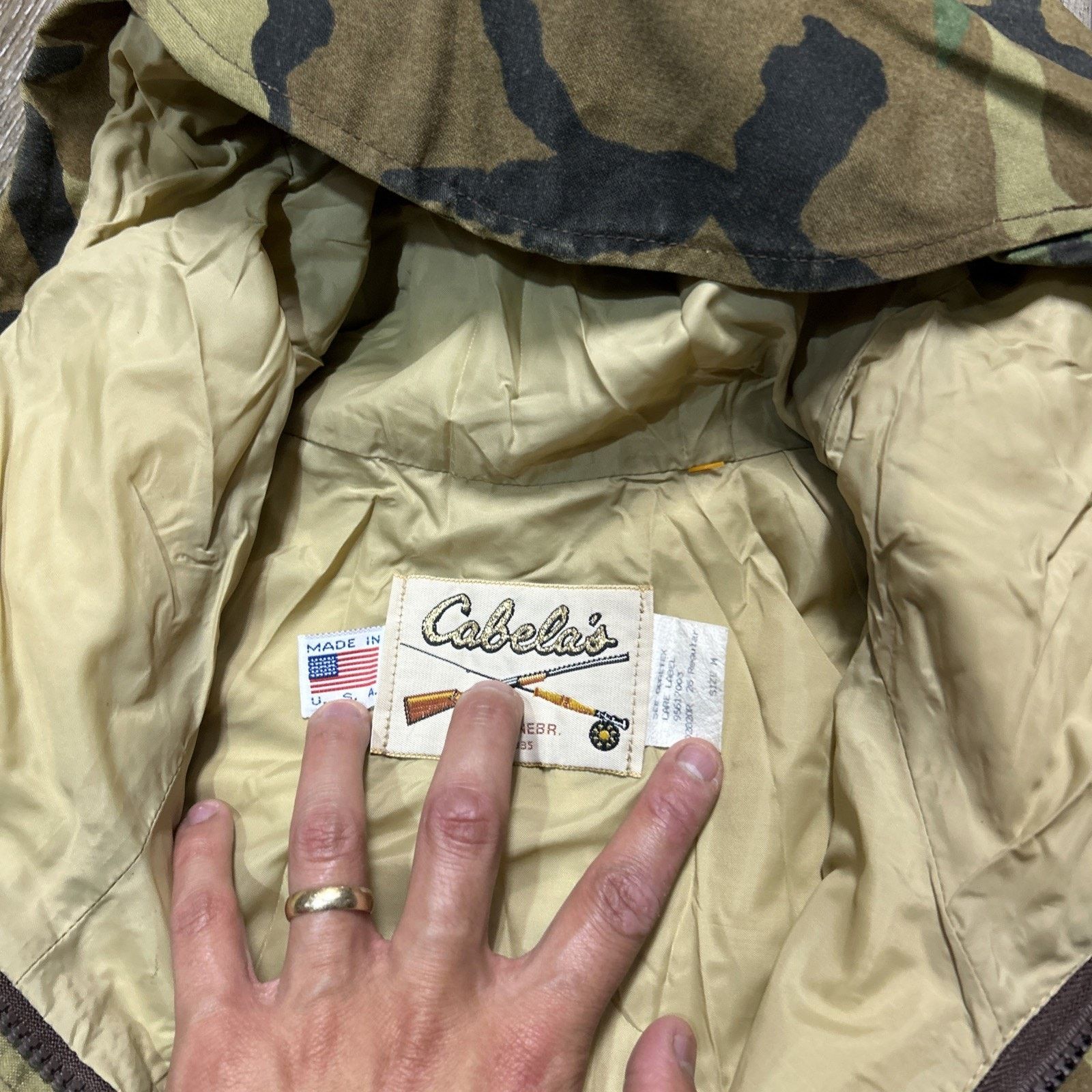 Cabelas VTG USA made CABELAS camouflage GORE-TEX M woodland hunting Size US M / EU 48-50 / 2 - 4 Thumbnail