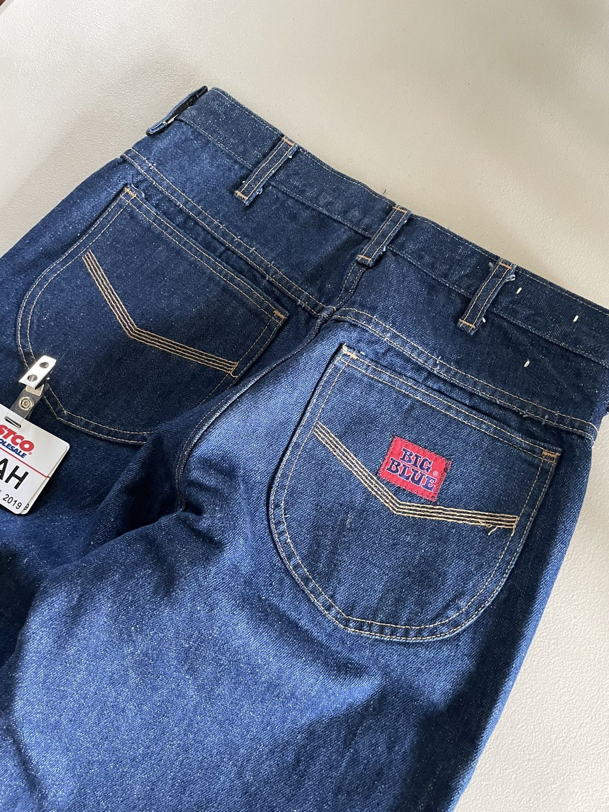 Other Vintage 80’s Big Blue Wide Leg Indigo Blue Denim Jeans Size US 31 - 6 Thumbnail