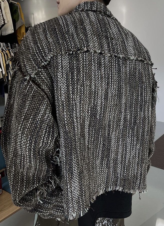 Japanese Brand × Vintage Avant garde distressed fringe mixed raw trucker jacket Size US XL / EU 56 / 4 - 6 Thumbnail