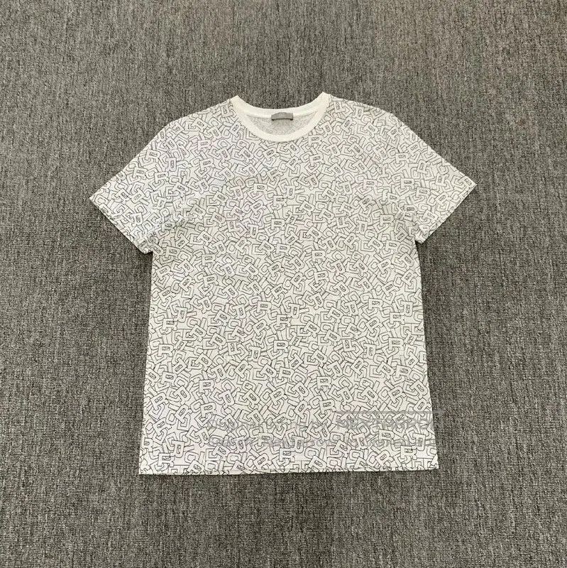 Dior White Cotton Graphic T-Shirt for Men .