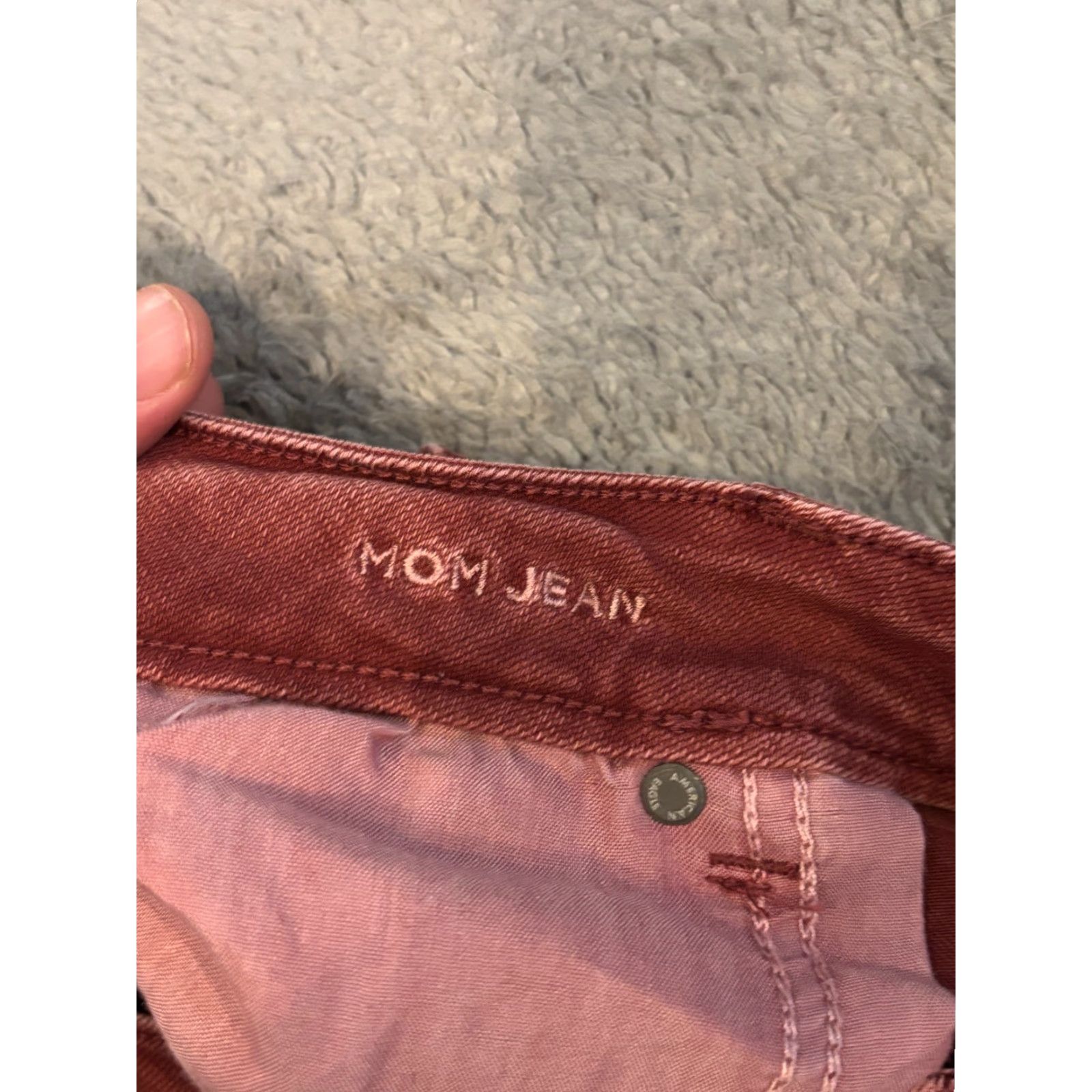 American Eagle Outfitters VINTAGE American Eagle Jeans Womens 14L Red Denim Mom Stretch Pants 90s Baggy Shirt? Size 36" / US 14 / IT 50 - 3 Thumbnail
