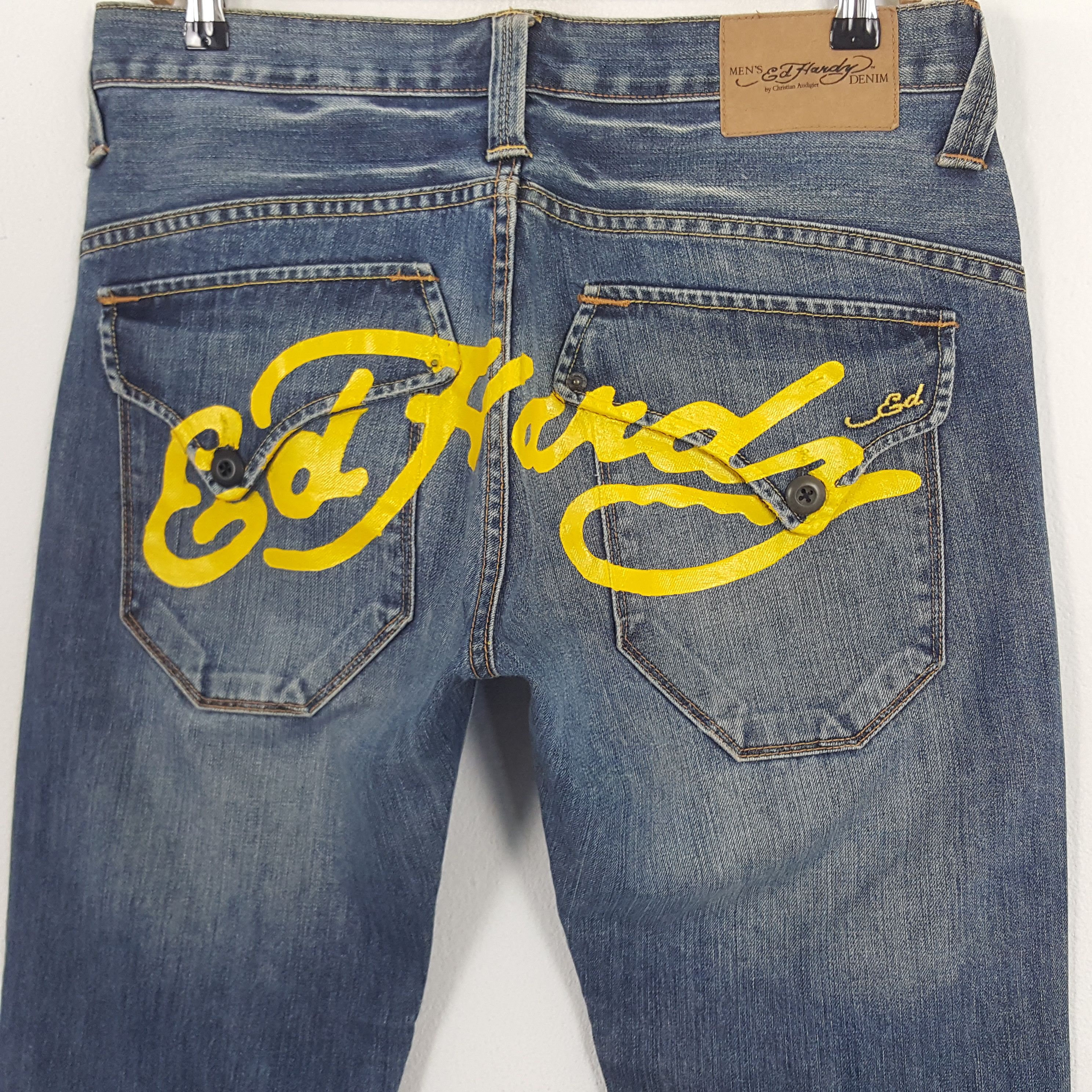 Christian Audigier × Ed Hardy × Vintage Vintage Ed Hardy by Christian Audiger American Custom Jeans Size US 32 / EU 48 - 2 Thumbnail