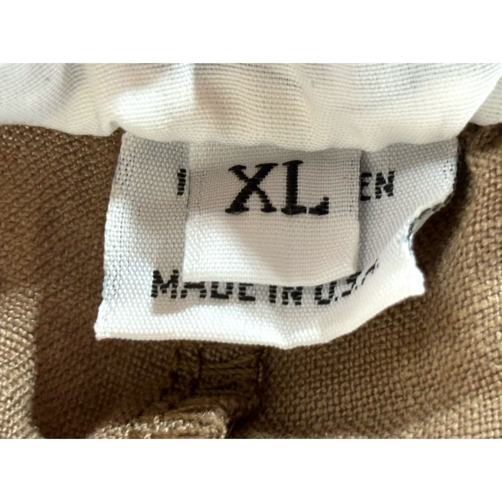 Vintage Bryn Walker Pants Womens XL Brown 100% Linen Tapered Ankle Elastic Waist USA Casual Size 40" / US 18 - 6 Thumbnail