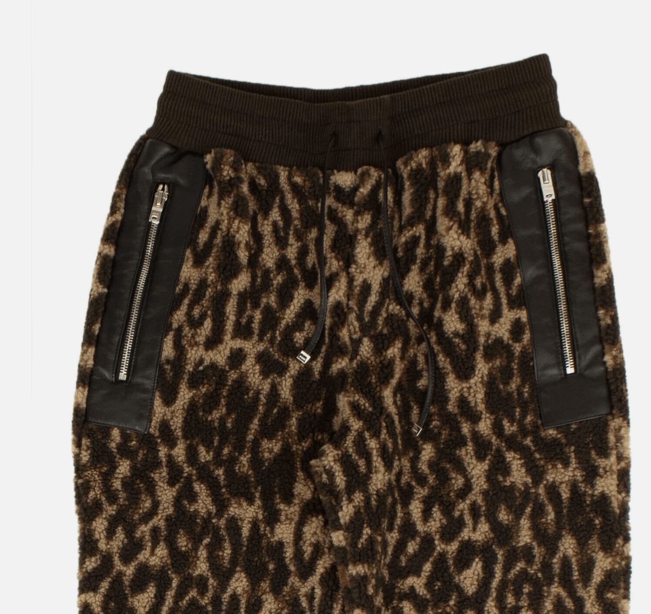 Amiri Amiri Brown Leopard Print Fleece Sherpa Pants Size US 32 / EU 48 - 3 Thumbnail
