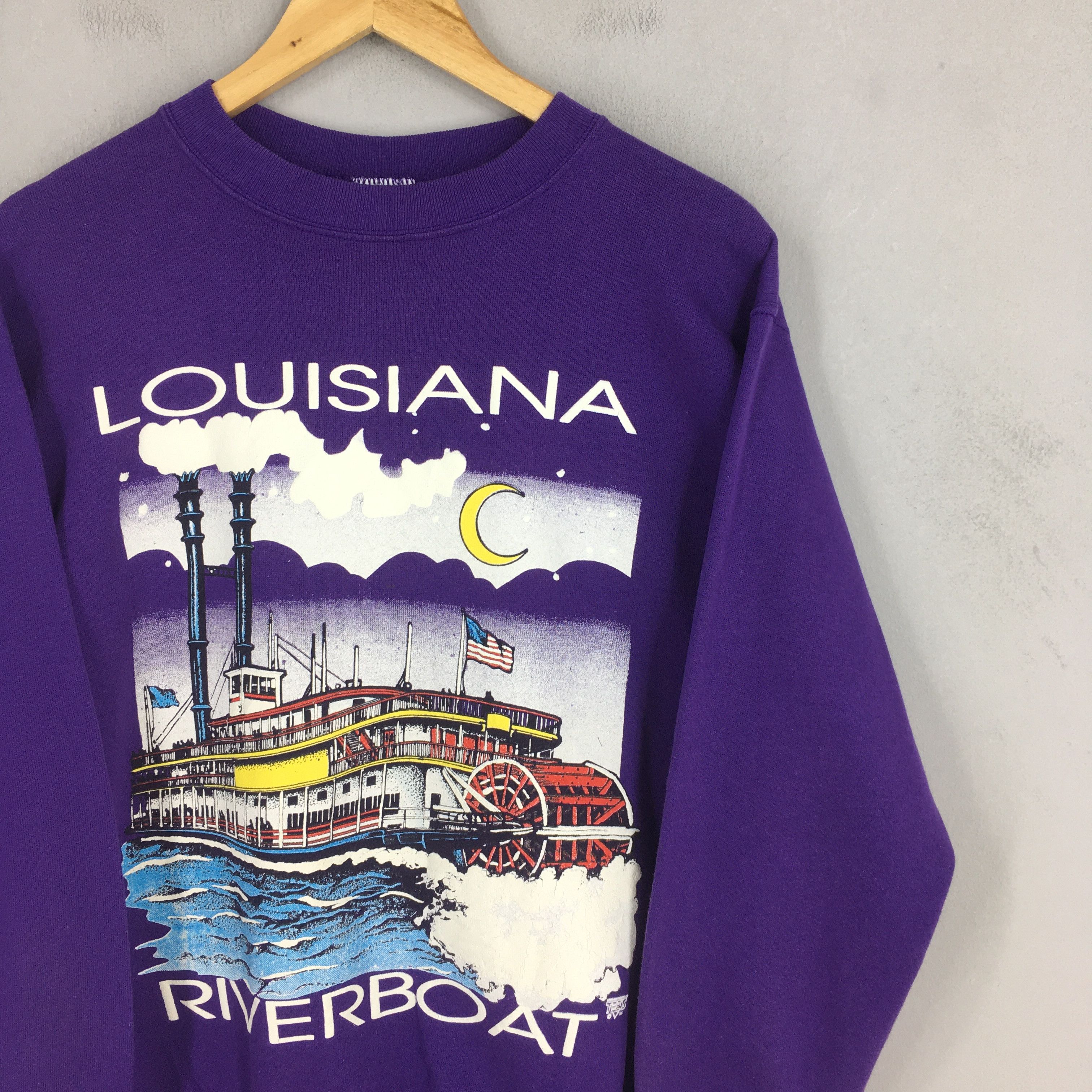 Vintage Vintage Louisiana Riverboat Sweatshirt Medium Size US M / EU 48-50 / 2 - 2 Thumbnail
