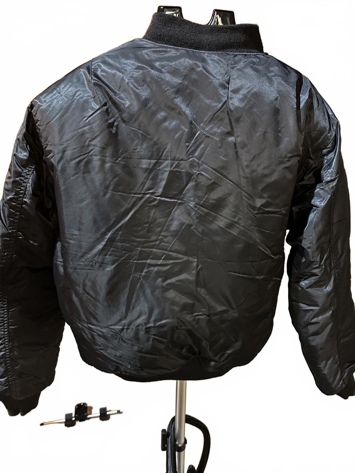 Other Black Bomber Jacket M Gold Zipper Orange Lining MA-1 Style Size US M / EU 48-50 / 2 - 2 Thumbnail