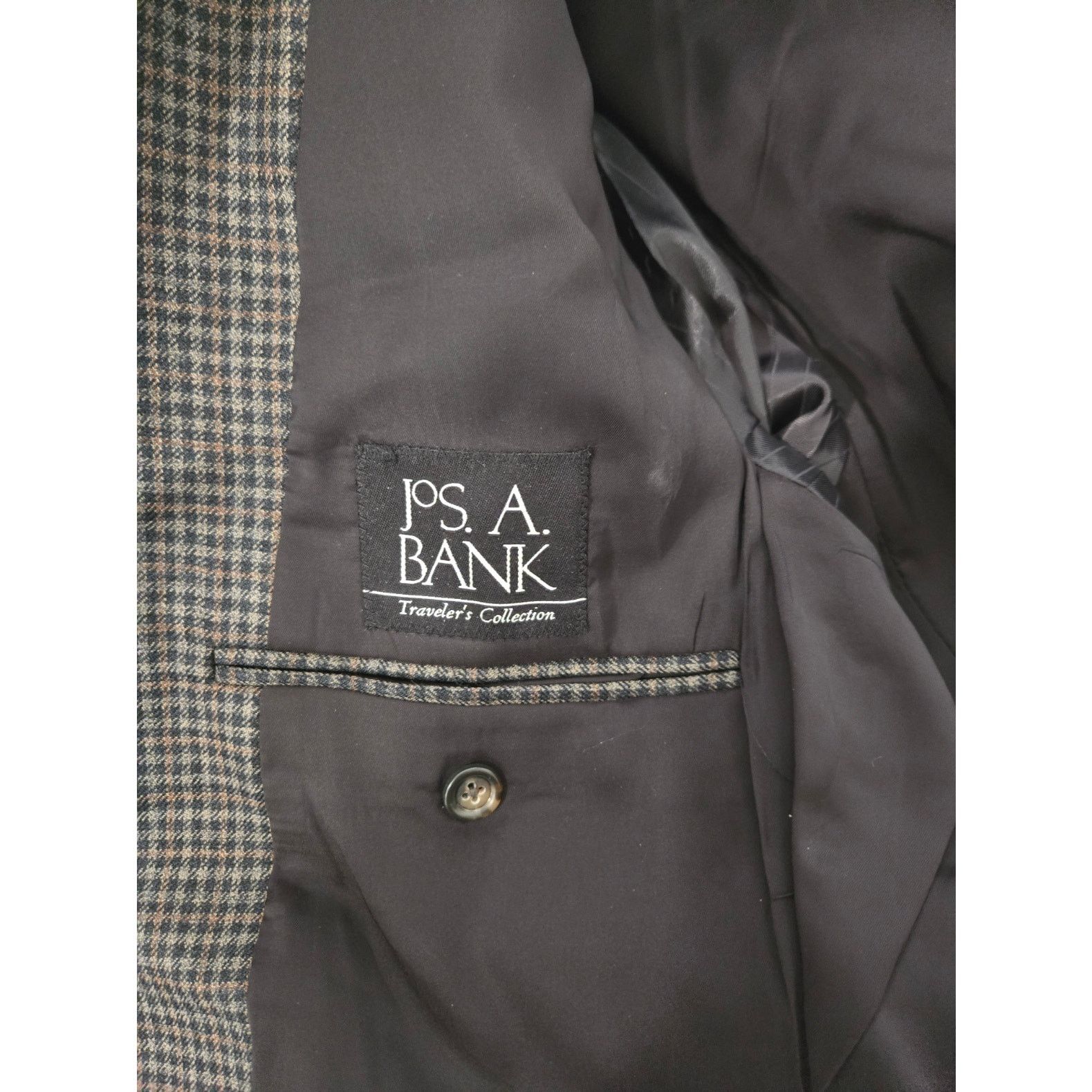 Jos. A. Bank Jos A, Bank Green Plaid Traveler's Collection Mens Blazer 46 Size US XL / EU 56 / 4 - 5 Thumbnail