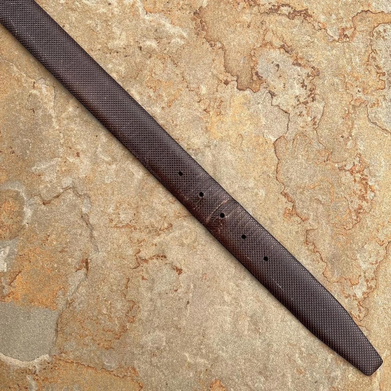 Other Vintage 90s Dark Brown Embossed Italian Leather Belt Size ONE SIZE - 5 Thumbnail