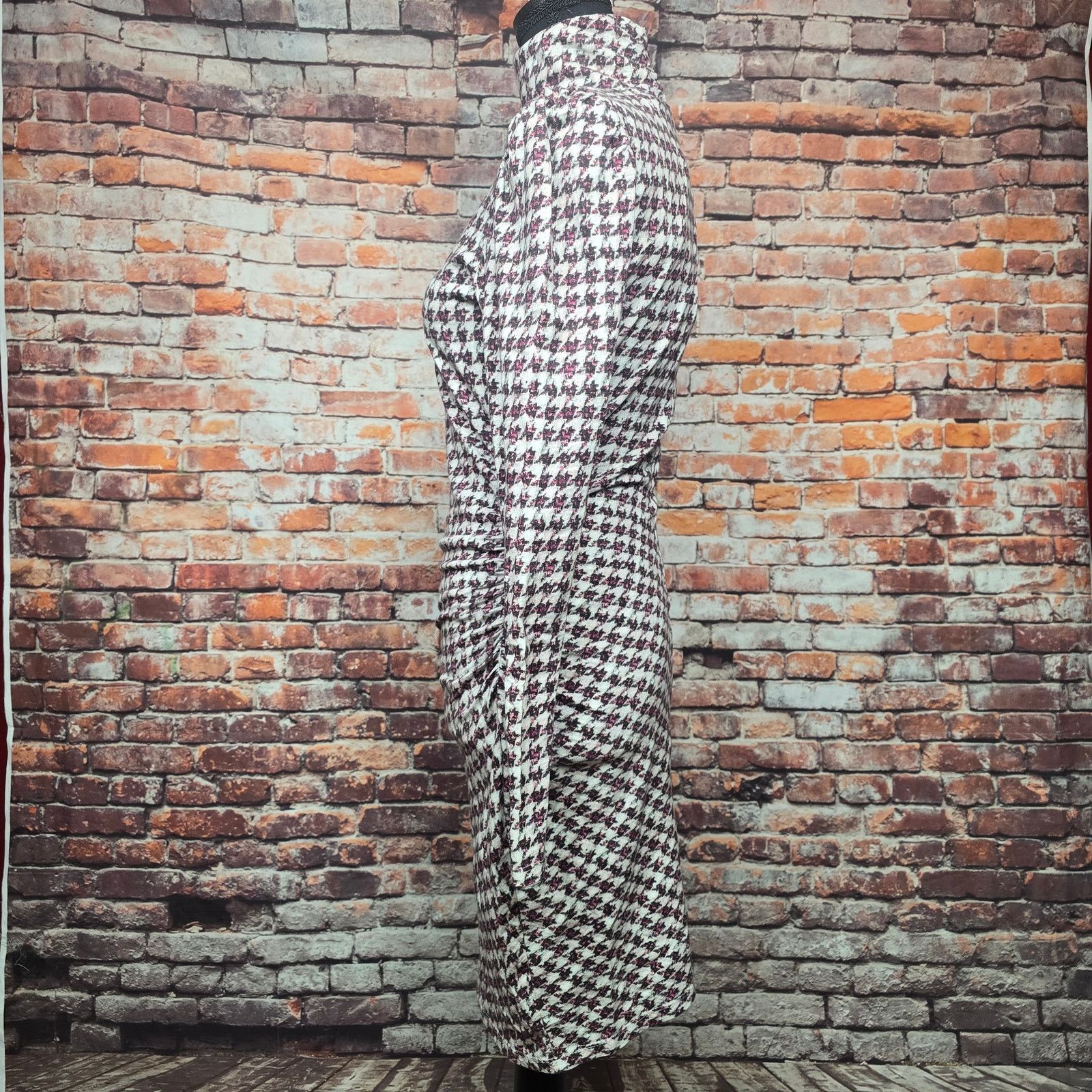 Pam & Gela Pam & Gela Mock Neck Dress in Pink Tweed Sz P MSRP 175 Size S / US 4 / IT 40 - 5 Thumbnail
