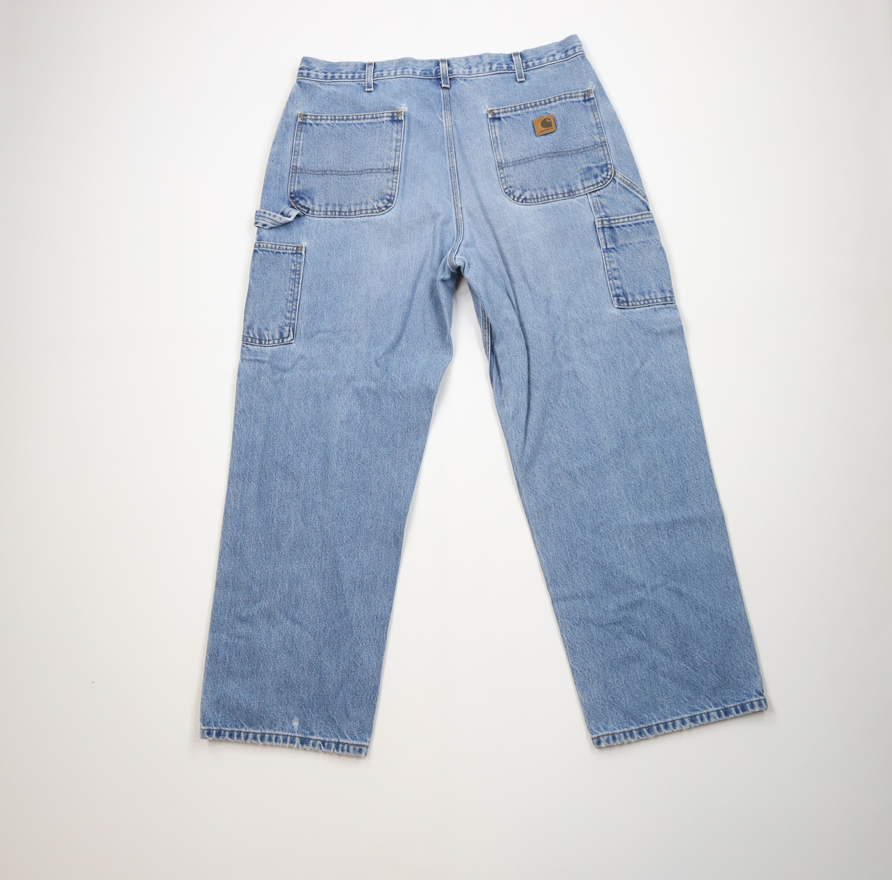 Carhartt Vintage Y2K Carhartt Spell Out Wide Leg Dungaree Denim Jeans Size US 38 / EU 54 - 10 Thumbnail