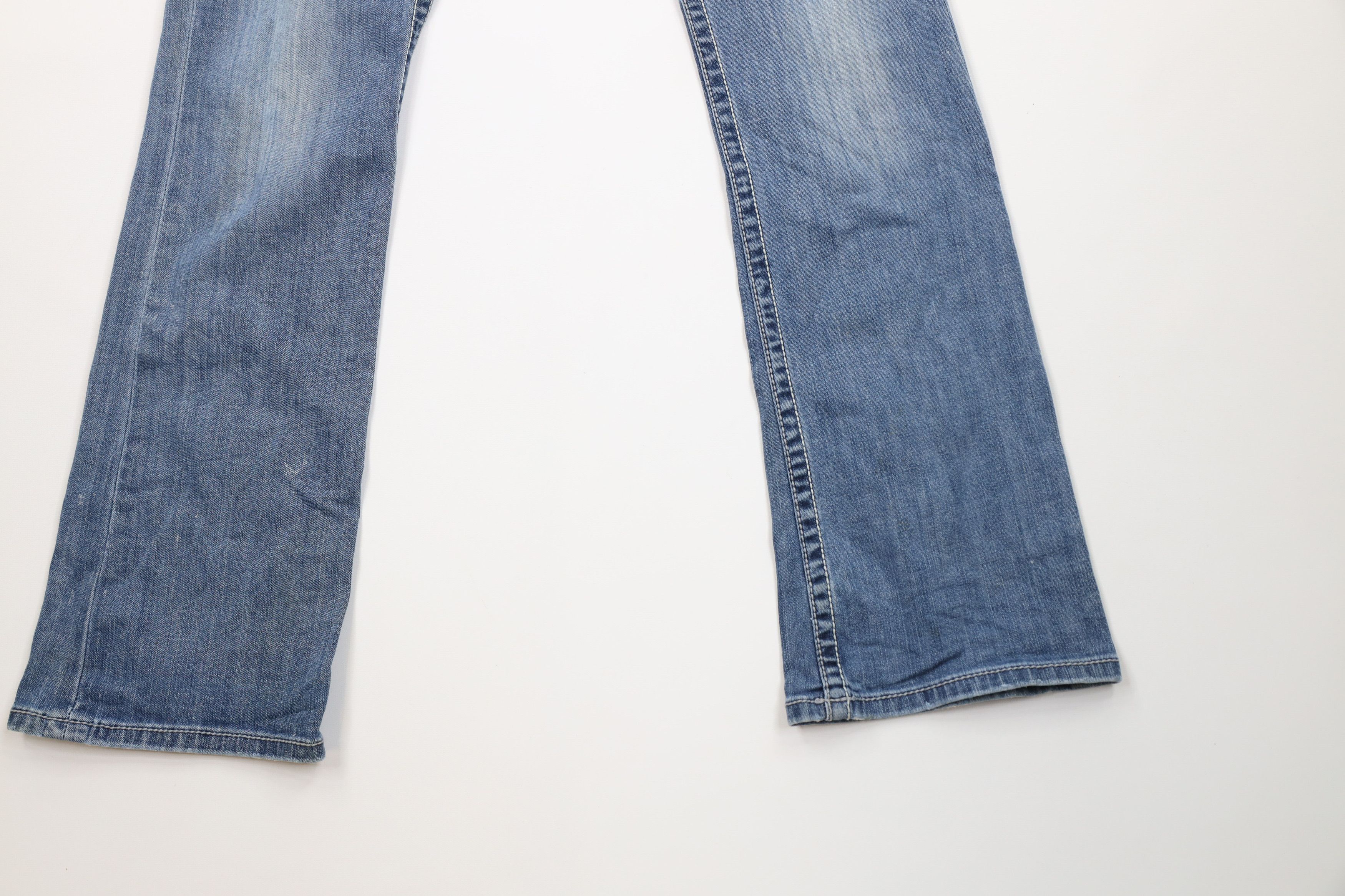 Vintage Buckle BKE Sabrina Stretch Flared Wide Leg Denim Jeans Blue Size 31" - 4 Thumbnail