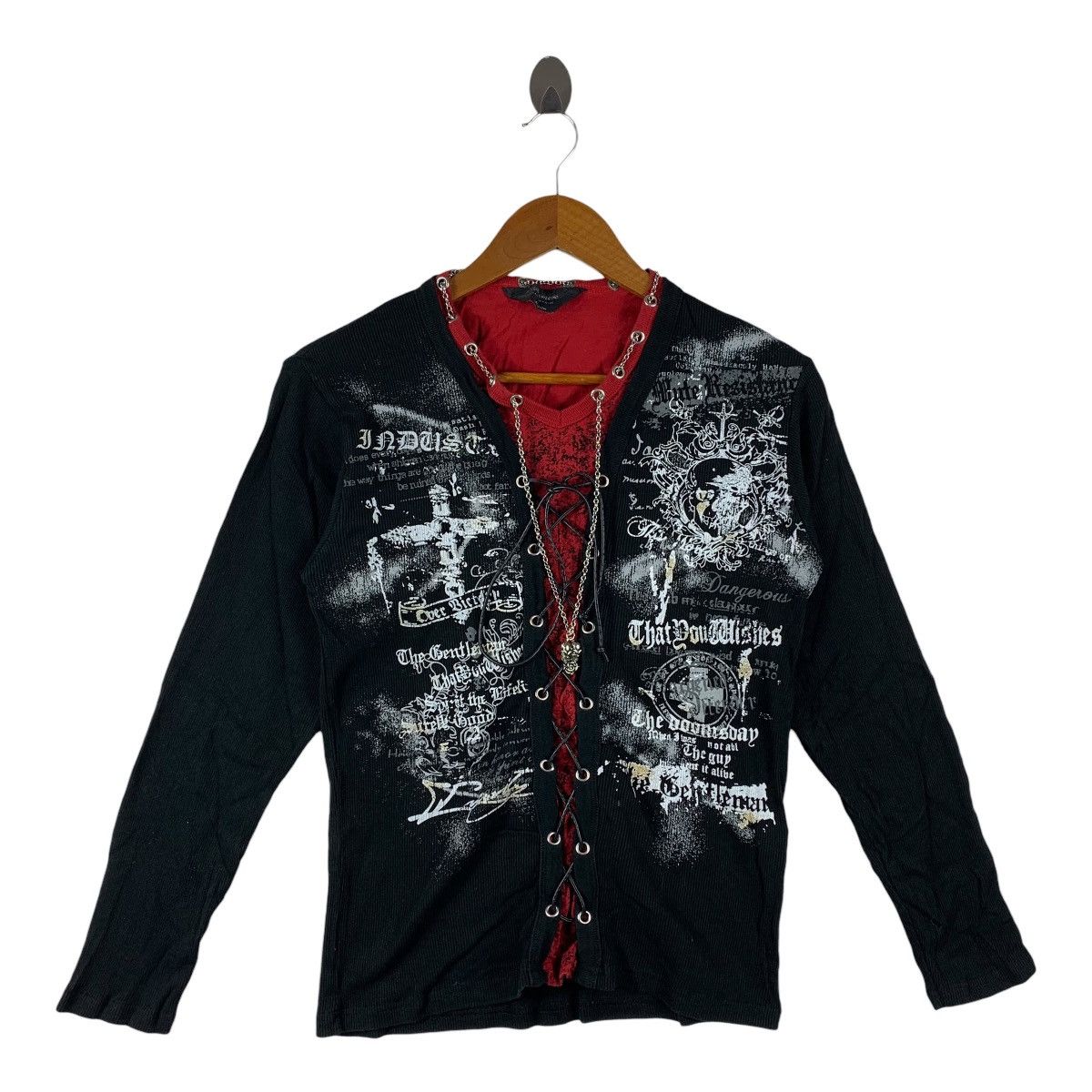 Japanese Brand Vintage Japanese Brand Babyface Y2K Punk Long Sleeve Shirt Size US M / EU 48-50 / 2 - 1 Thumbnail