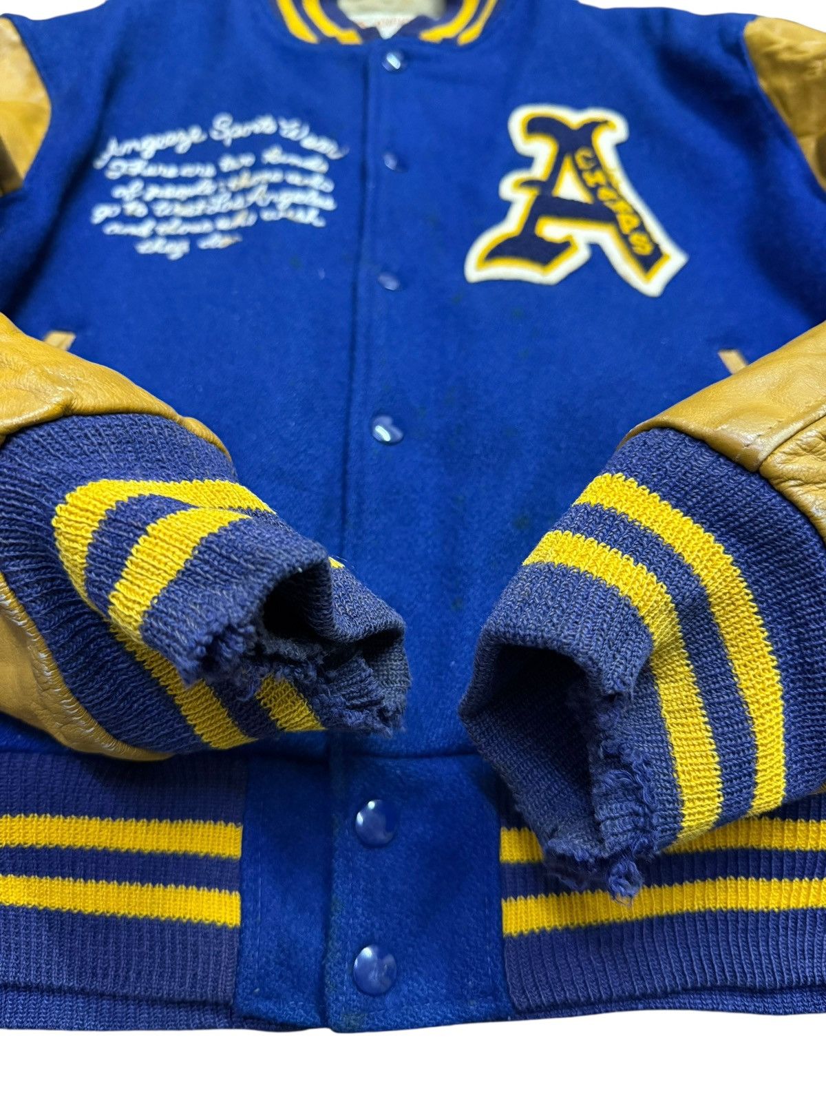 Golden Bear Vintage 80s Golden Bear Angeeze Pittsburgh Varsity Jacket Size US L / EU 52-54 / 3 - 4 Thumbnail