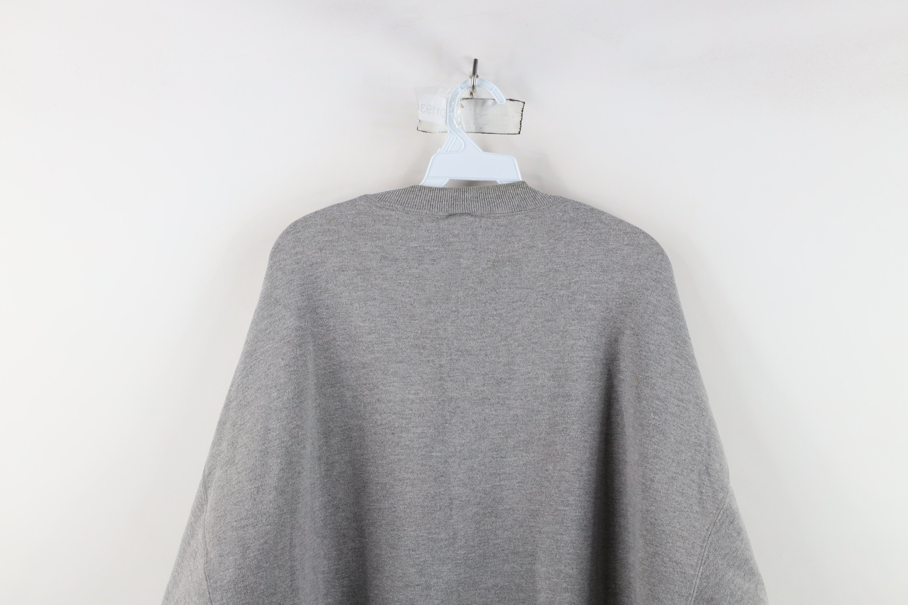 Vintage Vintage 90s Streetwear Blank Heavy Crewneck Sweatshirt Gray Size US XXL / EU 58 / 5 - 12 Thumbnail