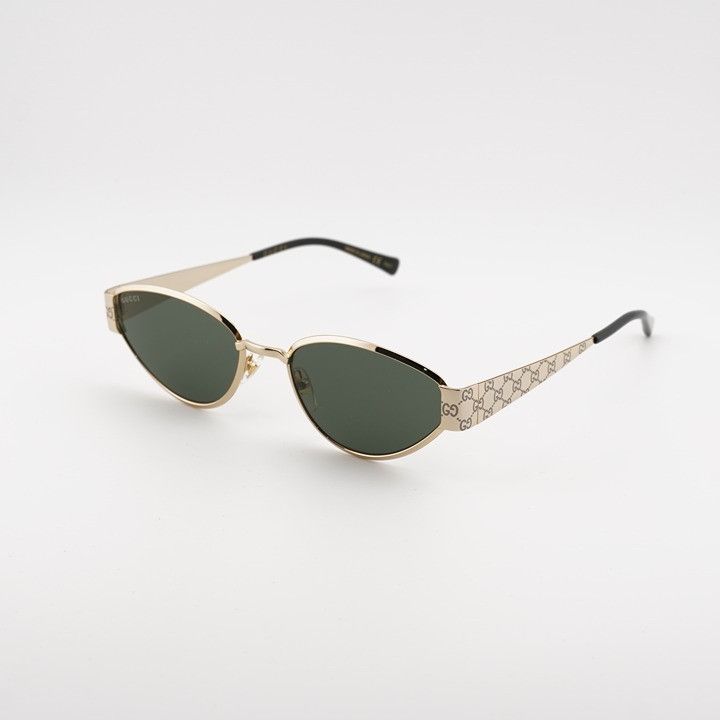 Gucci Gucci GG1853S 001 Sunglasses Gold Oval Frame, Grey Lenses Size ONE SIZE - 7 Thumbnail