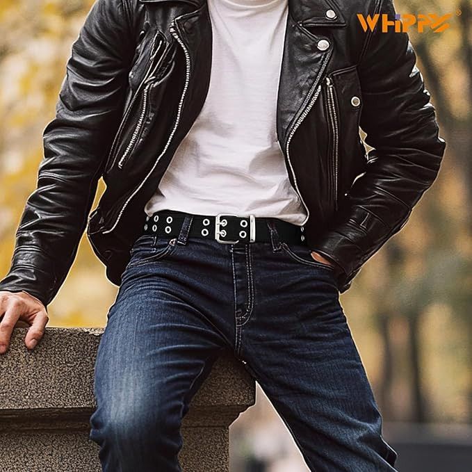 Other Canvas Double Grommet Belt Unisex Web Belt Streetwear Size ONE SIZE - 2 Thumbnail