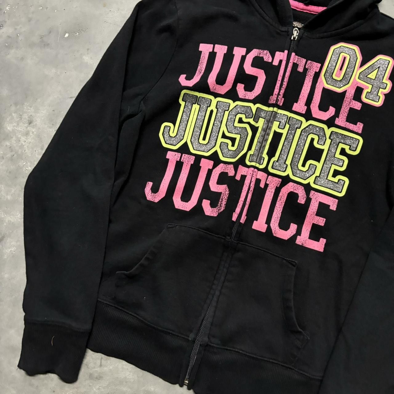 Japanese Brand × Vintage Crazy Vintage Y2K/2000s Cute Cyber Goth Justice Scene Emo Zip Up Hoodie! Size S / US 4 / IT 40 - 3 Thumbnail