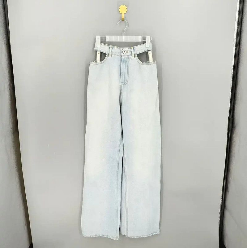 Maison Margiela Maison Margiela Light Blue Denim Wide-Leg Jeans 0089 Size 23" - 1 Thumbnail