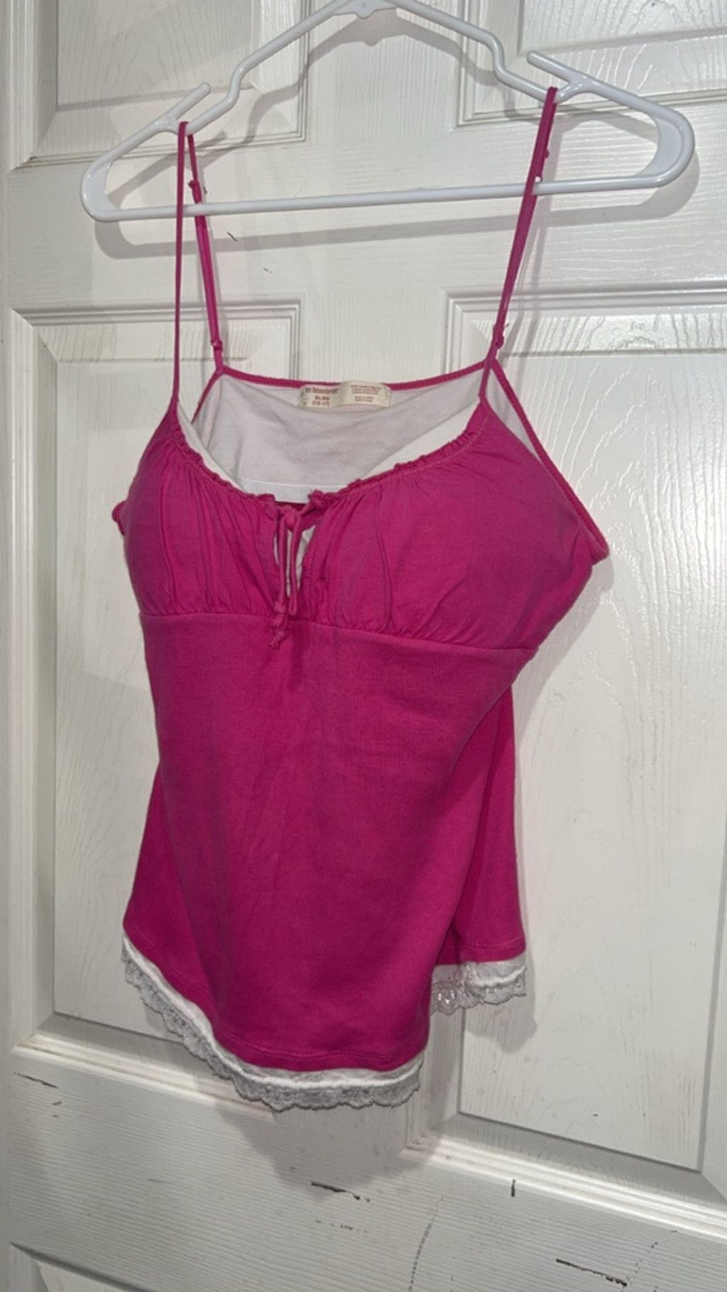 Other Women's No Boundaries Pink Camisole XL with White Lace Trim Size XL / US 12-14 / IT 48-50 - 2 Thumbnail